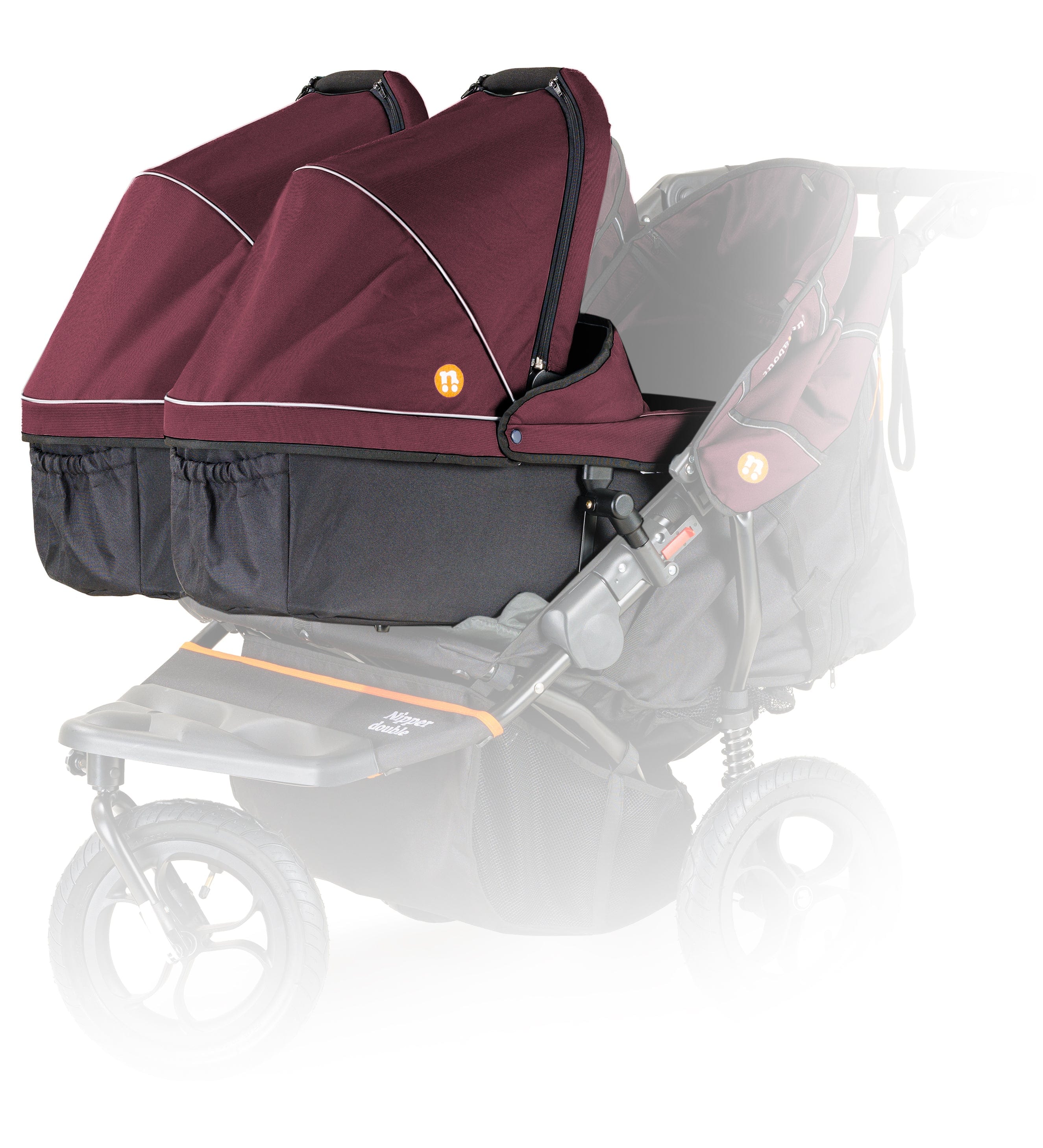 Out n About Double Carrycot - Brambleberry Red - Image 3