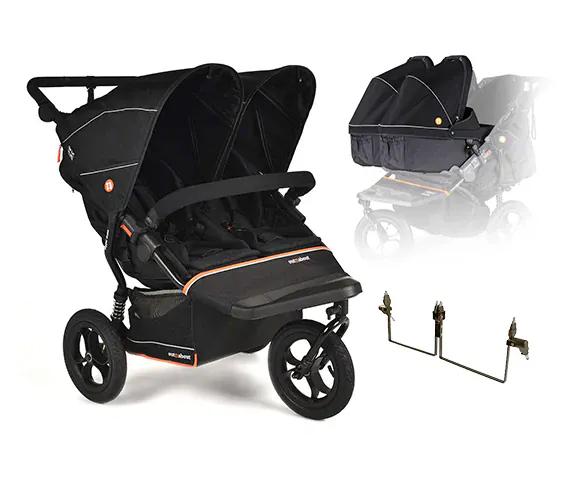Out N About Nipper Double V6 Twin Bundle - Summit Black
