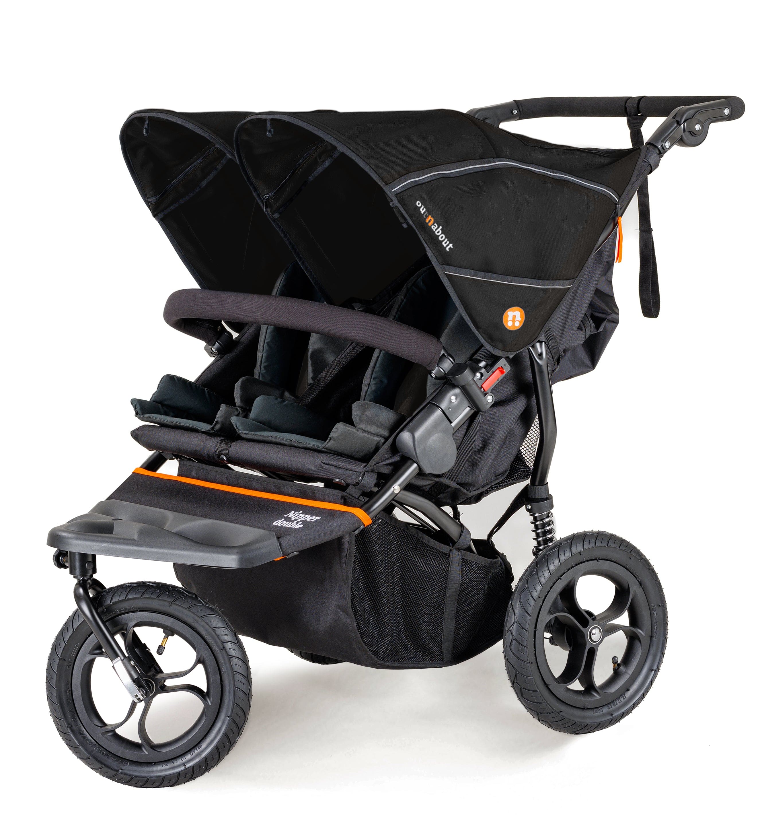 Out n About Nipper V5 Double Pushchair - Summit Black - Image 2
