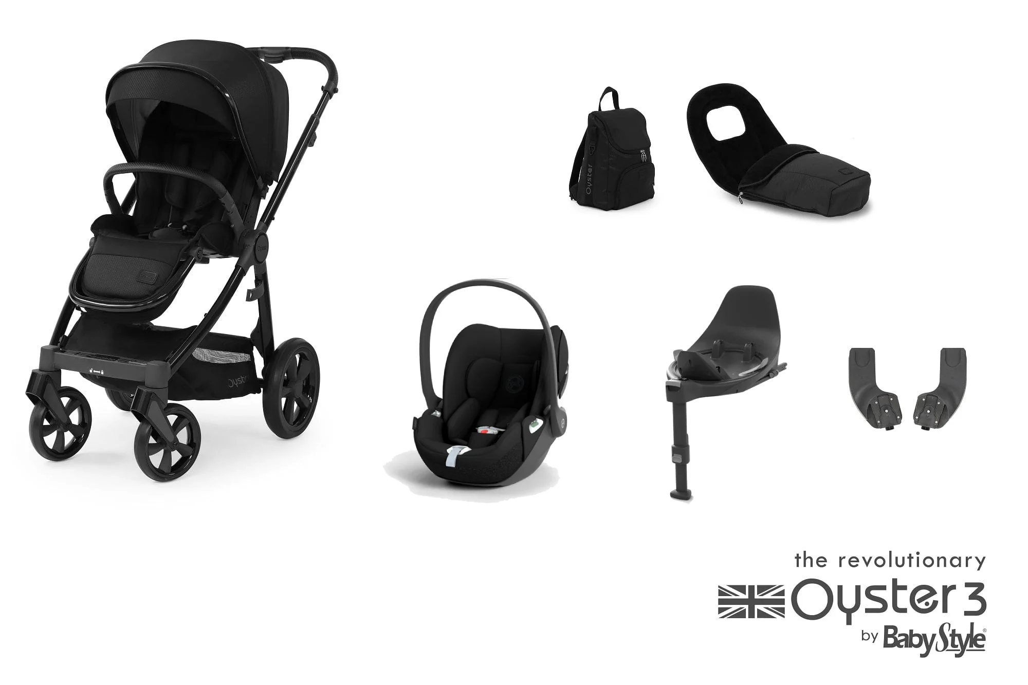 Oyster 3 Luxx Special Edition, (Cloud T) Travel System - Onyx