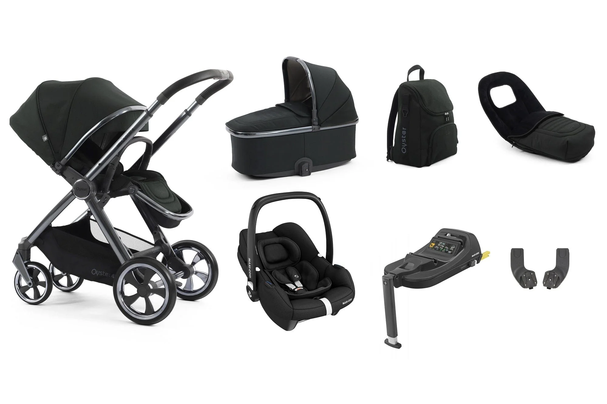 Oyster 4 Luxury (Cabriofix i-Size) Travel System - Black Olive