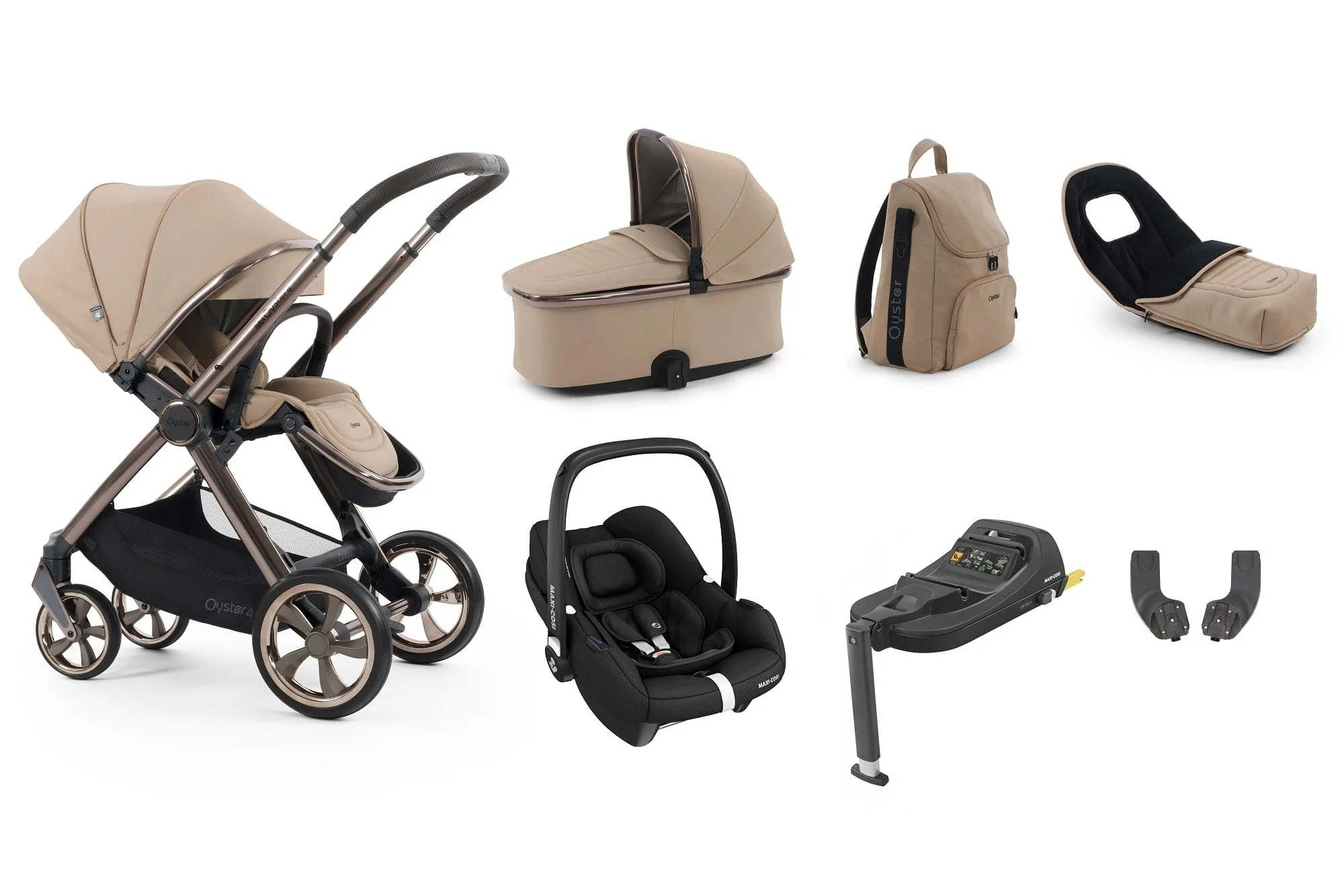 Oyster 4 Luxury (Cabriofix i-Size) Travel System - Fawn