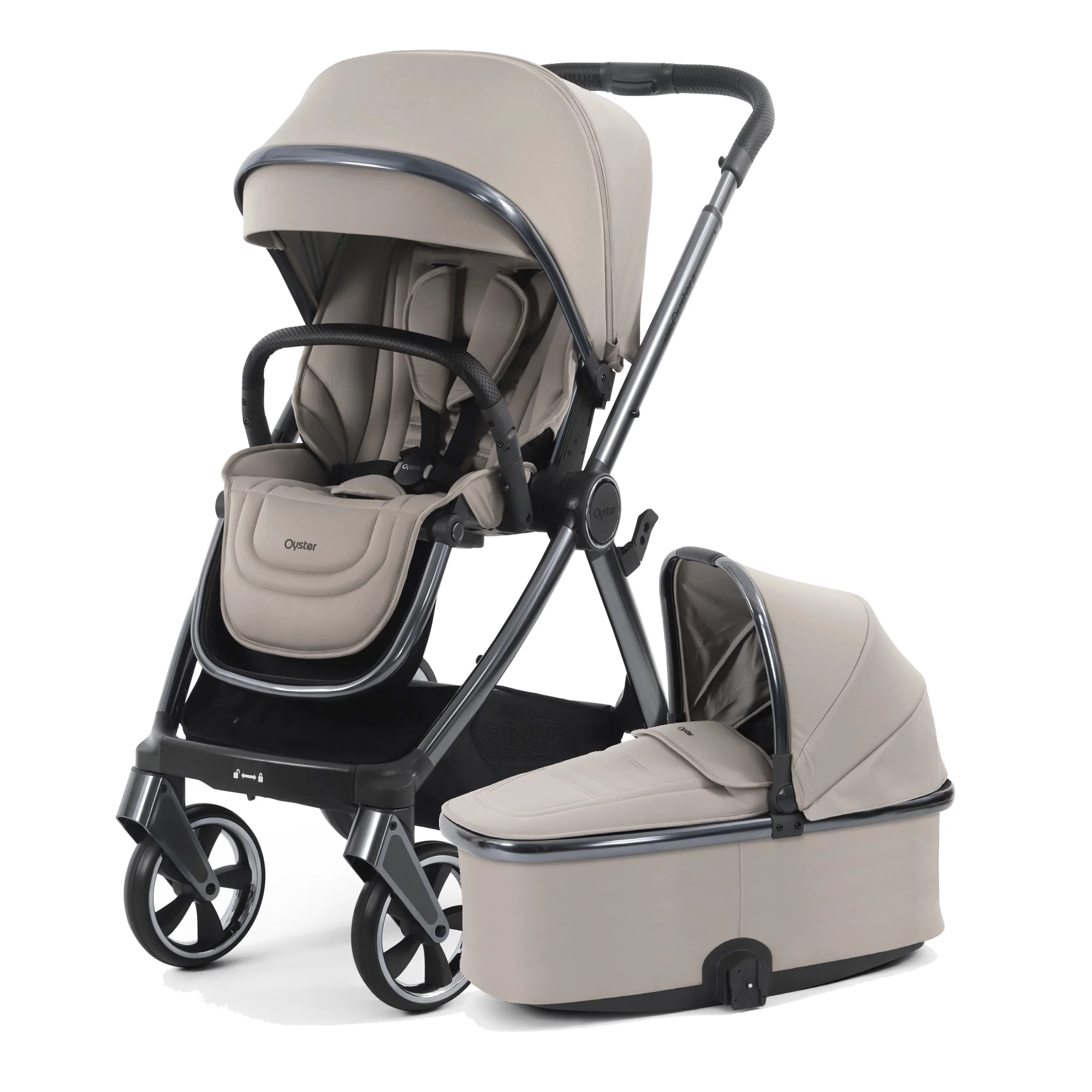 Oyster 4 Stroller & Carrycot - Stone