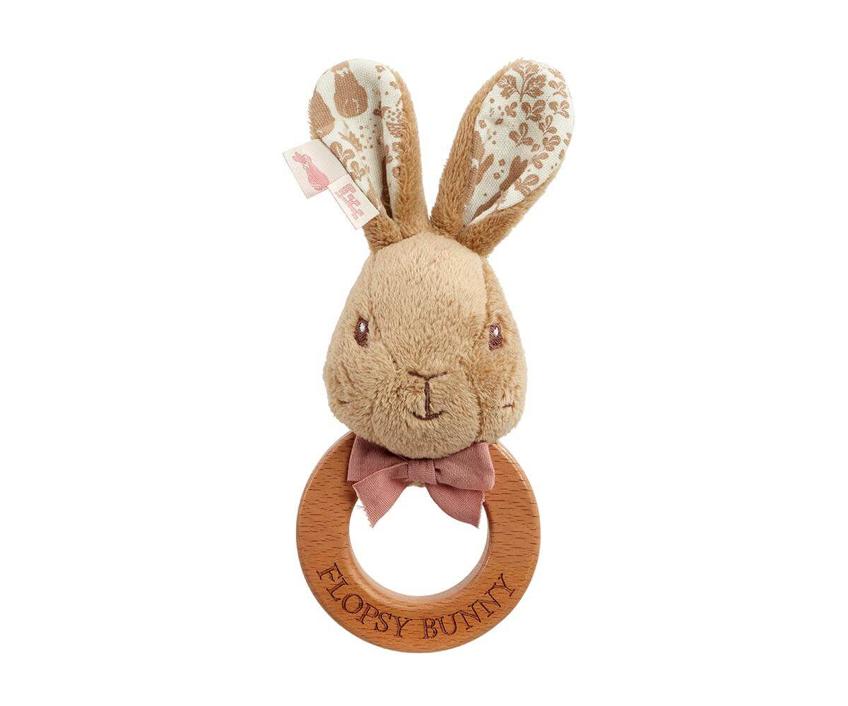 Peter Rabbit Flopsy Wooden Ring Rattle - Image 2