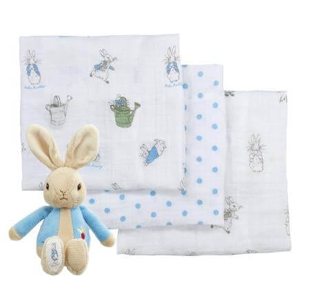 Peter Rabbit Soft Toy and Muslin Gift Set - Image 2