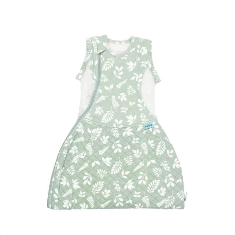 Purflo Swaddle To Sleep Bag 2.5 TOG 0-4 Month Lightweight - Fern (2 Pack) - Image 2