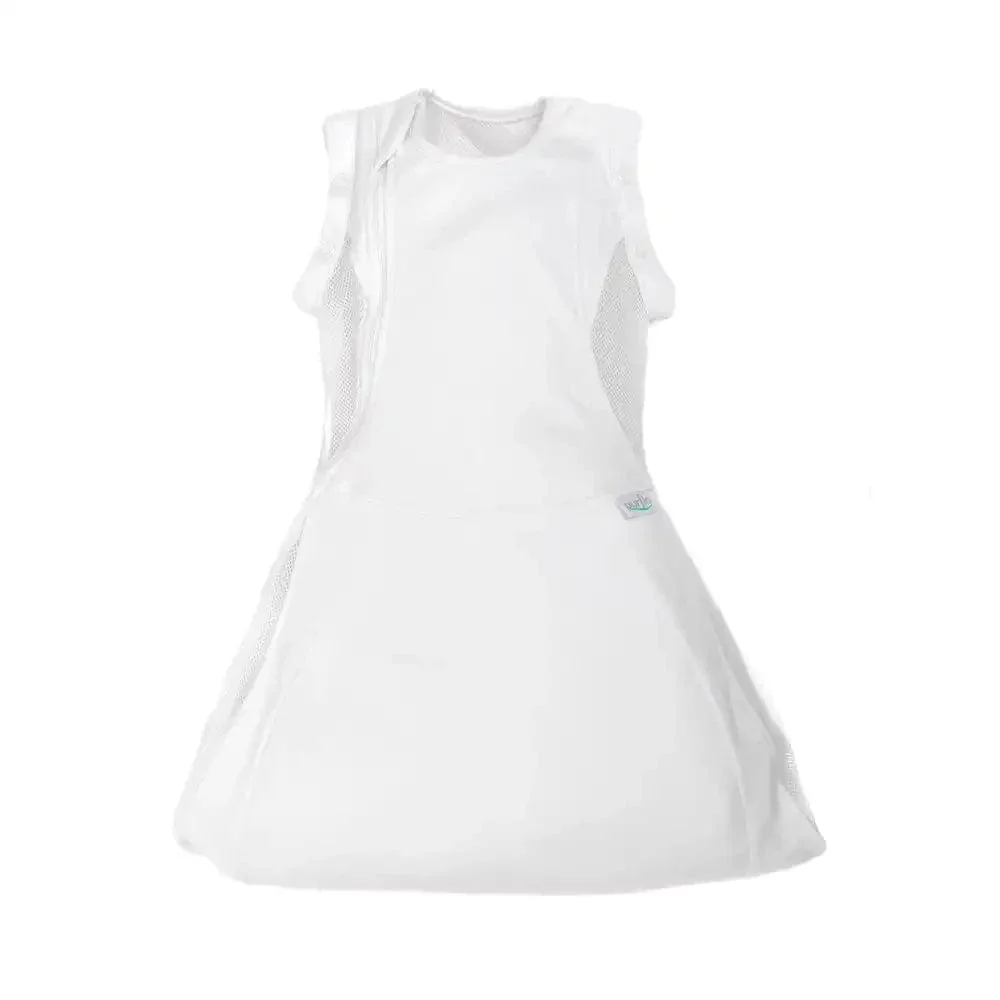 Purflo Swaddle To Sleep Bag 2.5 TOG 0-4 Month Lightweight - Soft White (2 Pack) - Image 3
