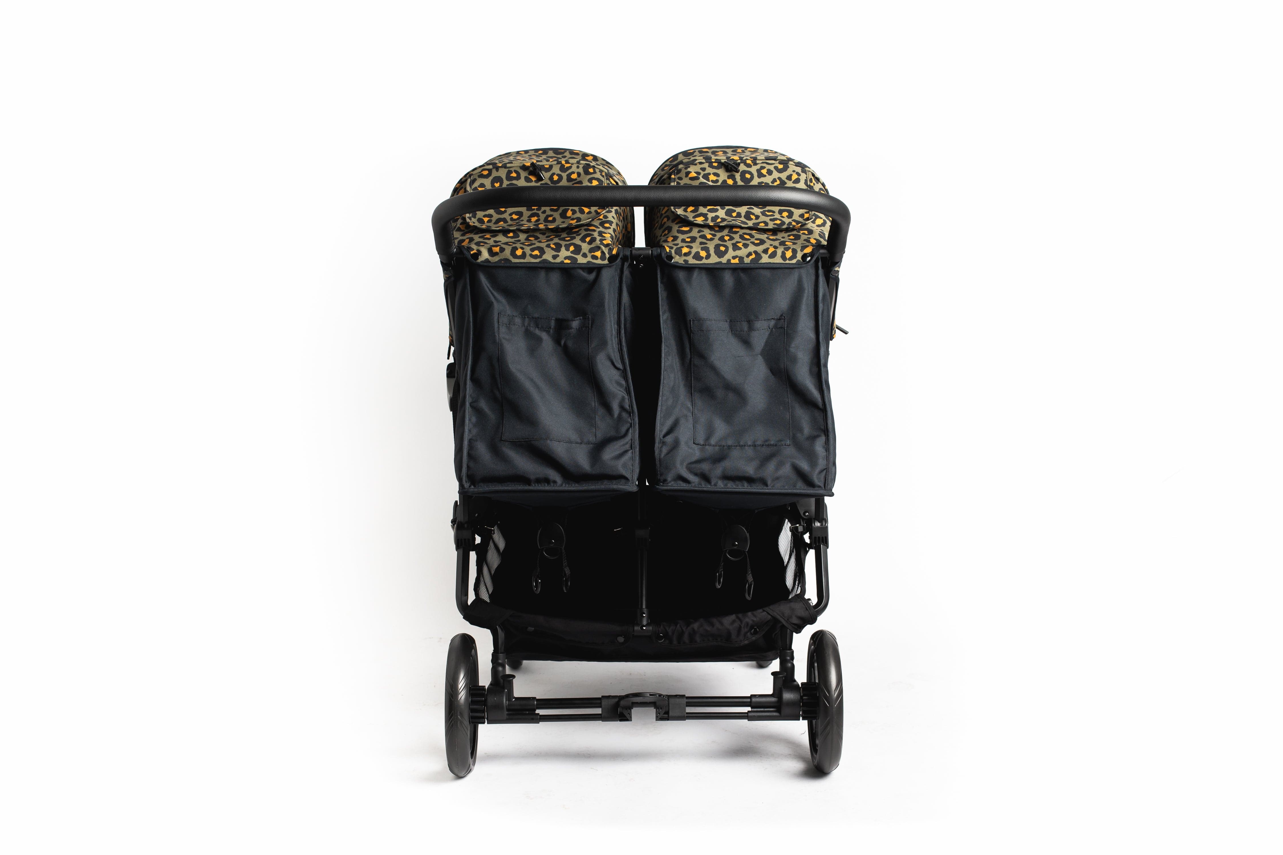 Roma Gemini 2 Double Pushchair - Khaki Leopard - Image 6