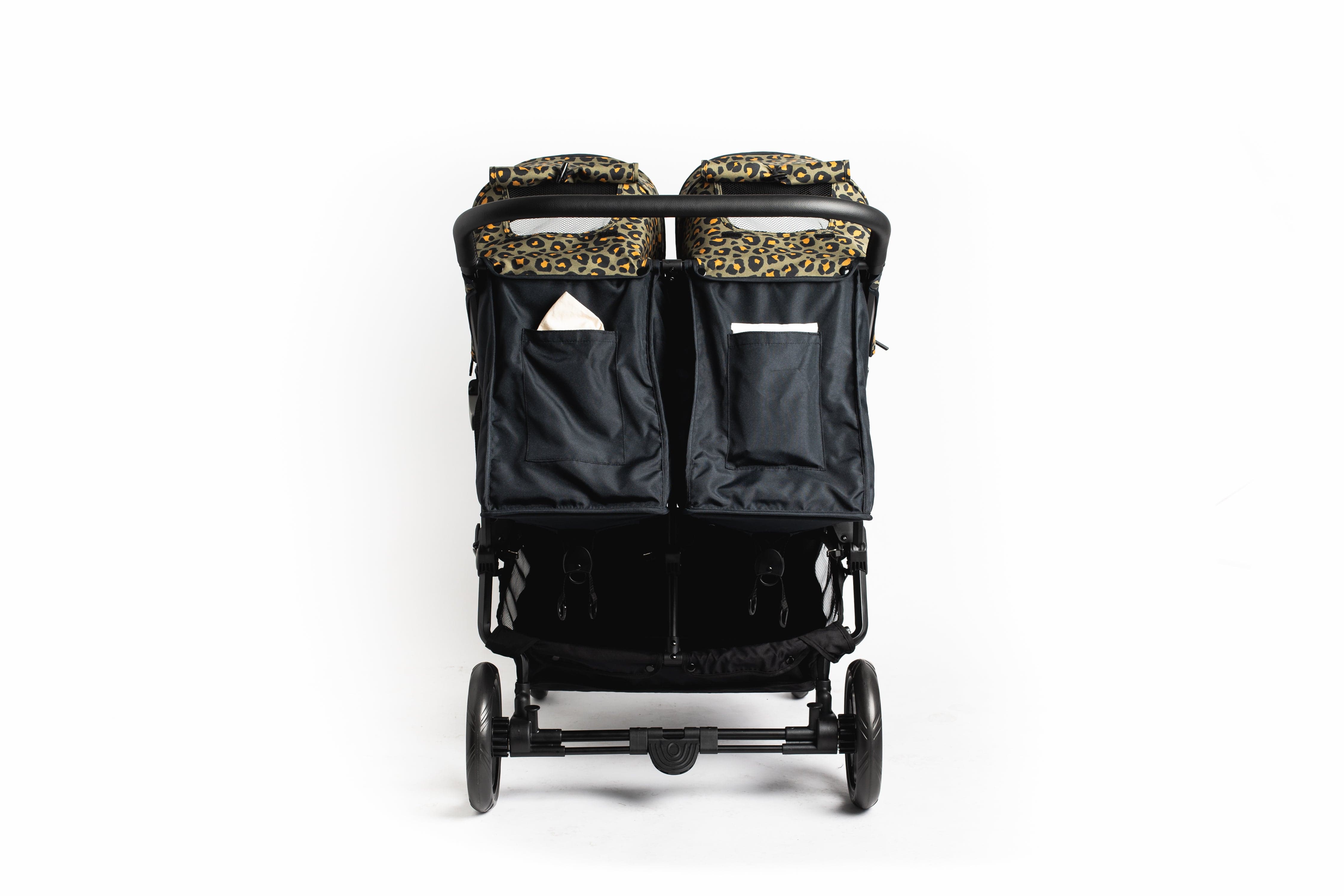 Roma Gemini 2 Double Pushchair - Khaki Leopard - Image 8