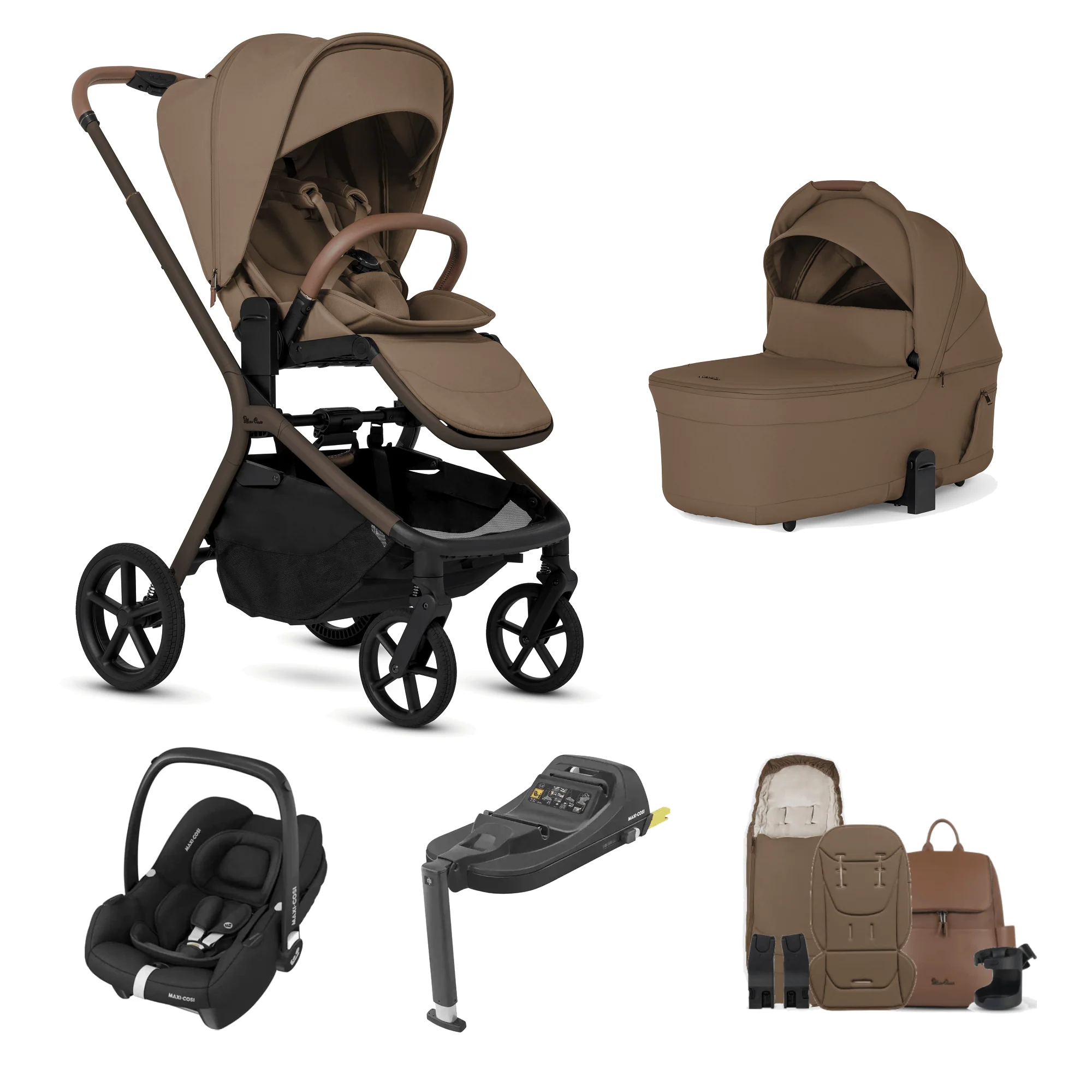 Silver Cross Breez (Cabriofix i-Size) Travel System - Maple