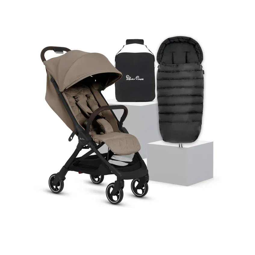 Silver Cross Clic 2 Stroller & Footmuff - Cobble