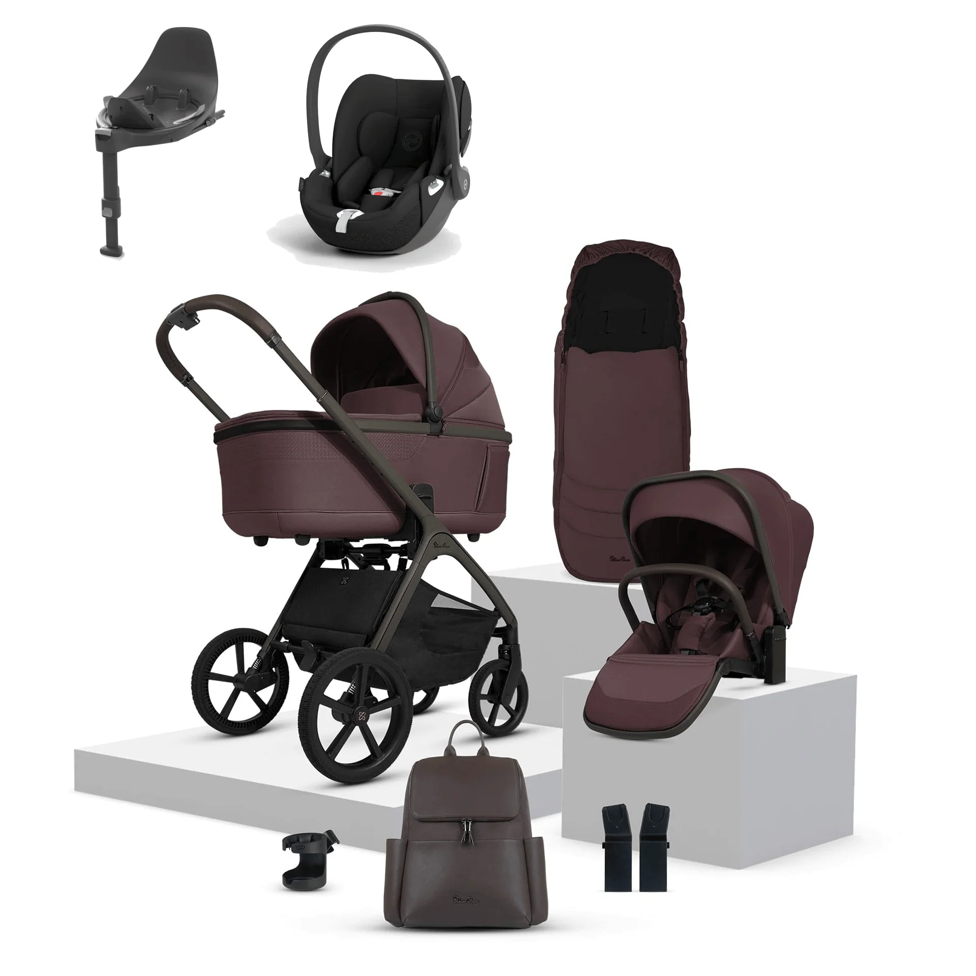 Silver Cross Cove (Cloud T) Travel System - Damson