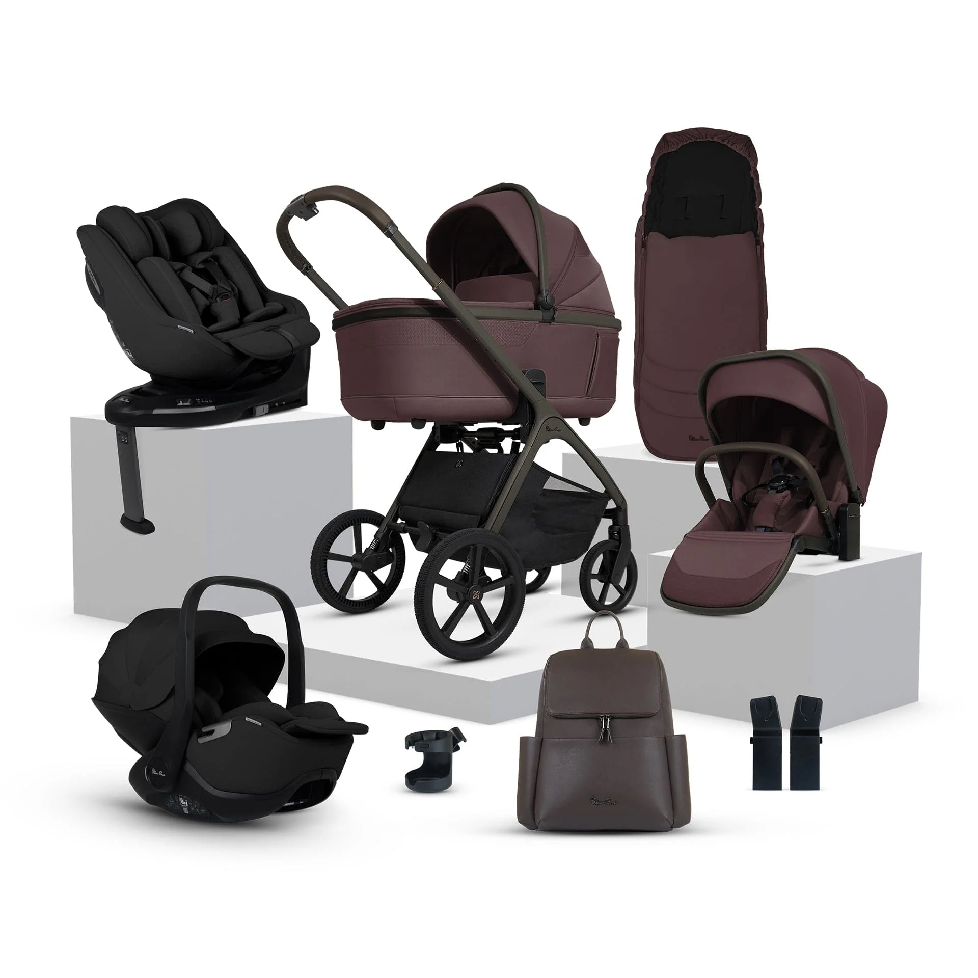 Silver Cross Cove Ultimate 360 Family Bundle - Damson