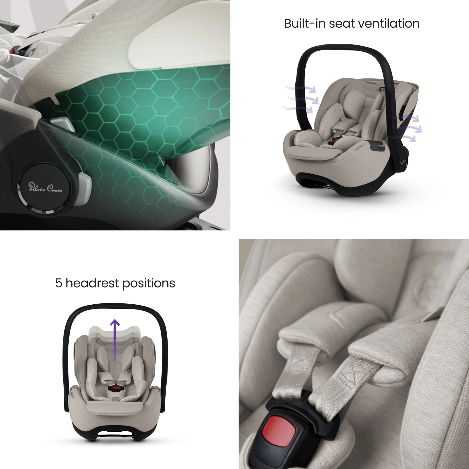 Silver Cross Glide Plus 360 Car Seat - Natural Taupe - Image 6