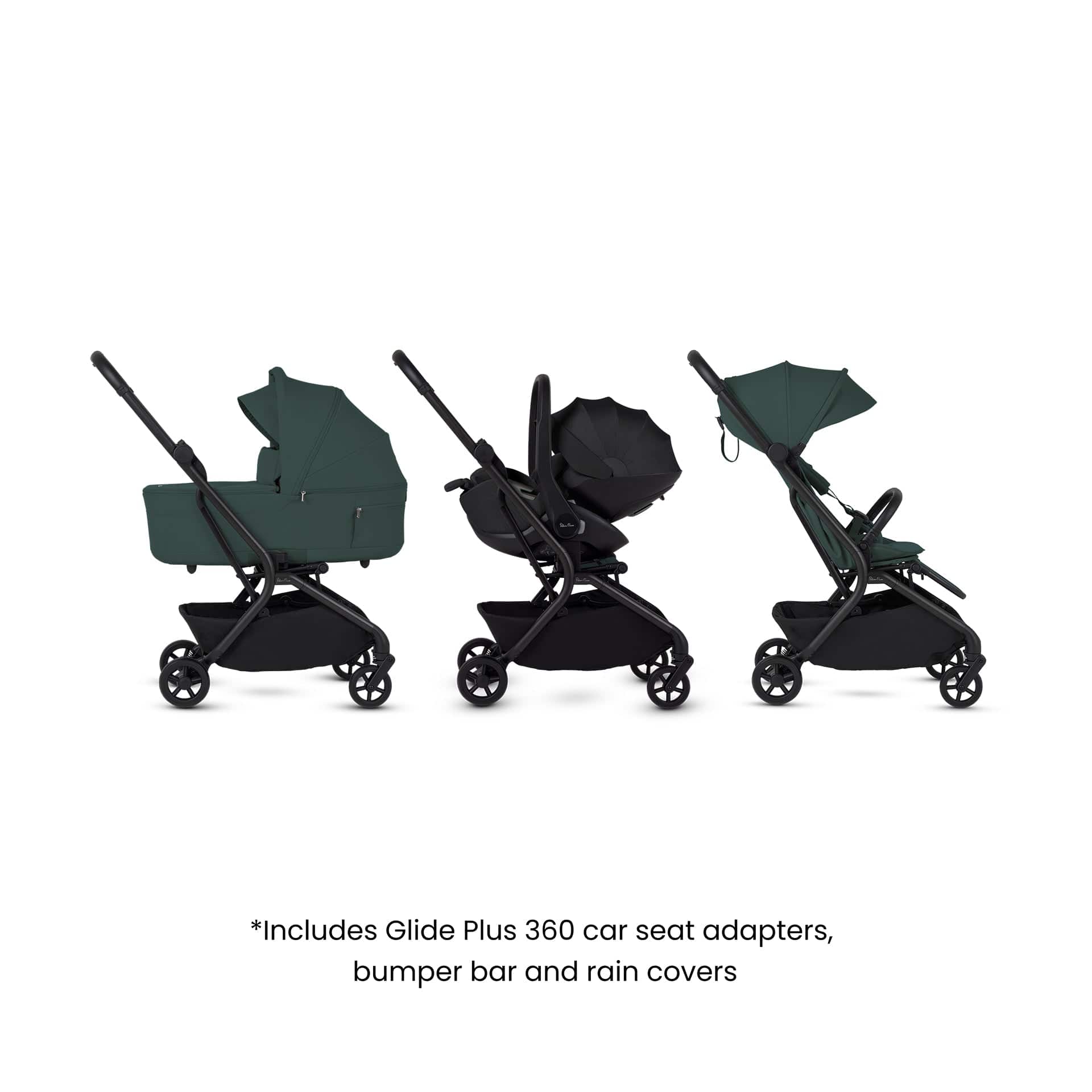Silver Cross Nia (Glide Plus 360) Travel System - Conifer - Image 7