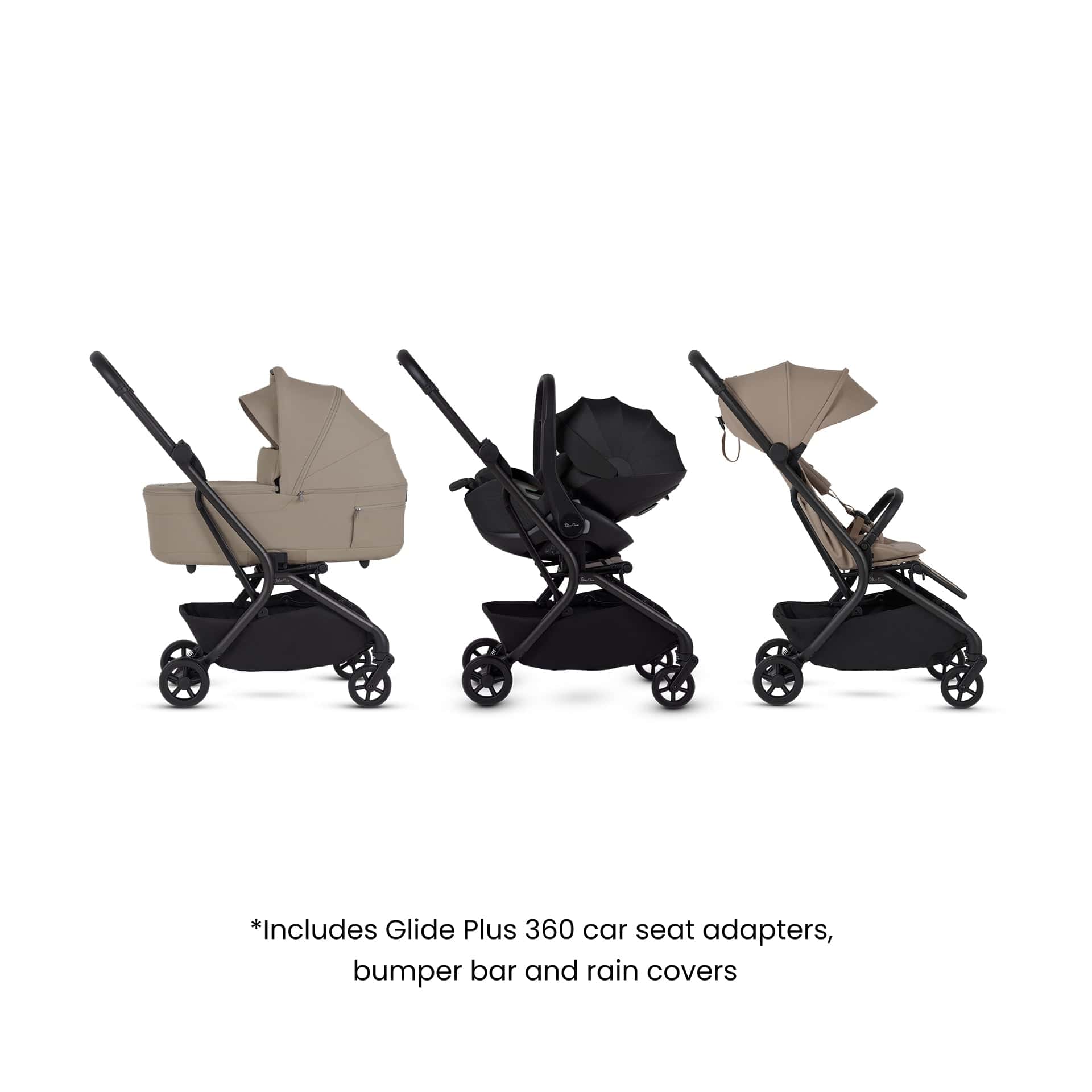 Silver Cross Nia (Glide Plus 360) Travel System with Accessories - Champagne - Image 7