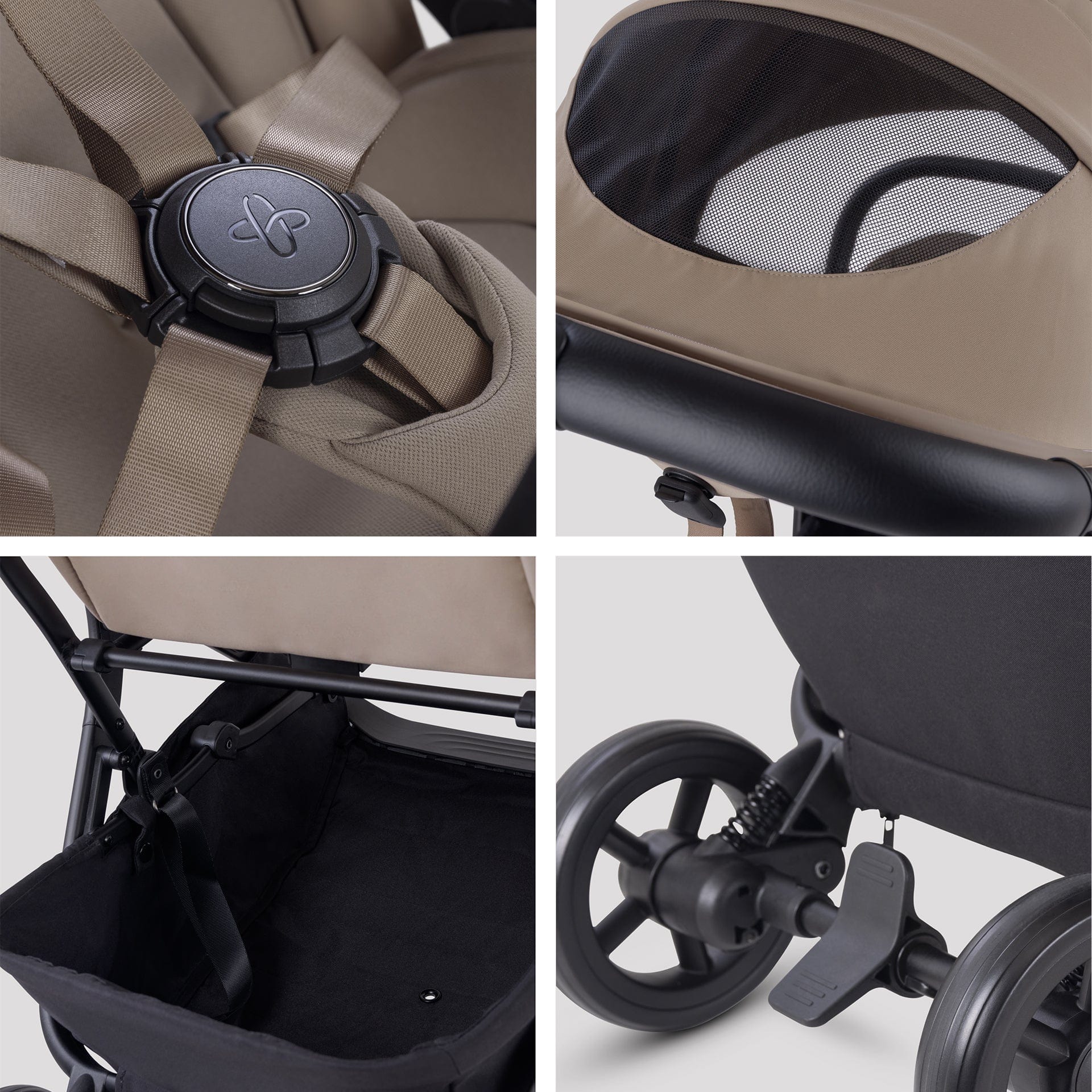Silver Cross Nia Stroller & Carrycot - Champagne - Image 8