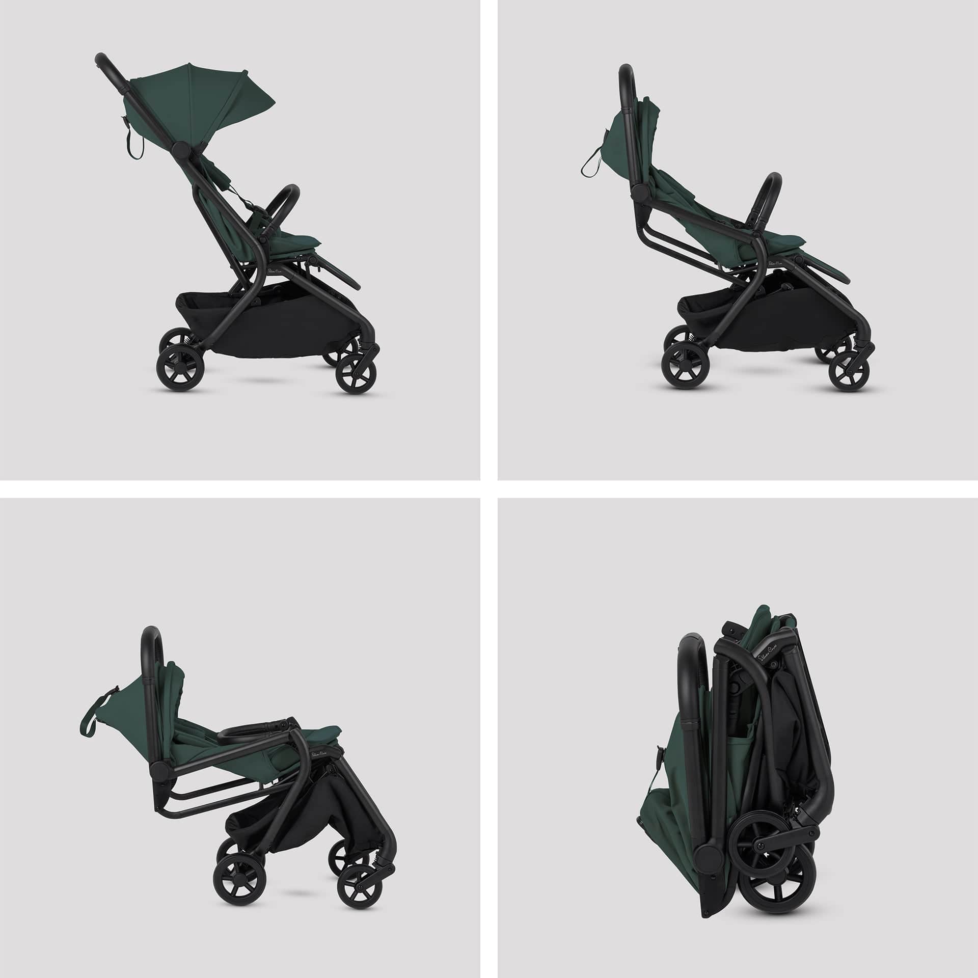 Silver Cross Nia Stroller & Carrycot - Conifer - Image 7