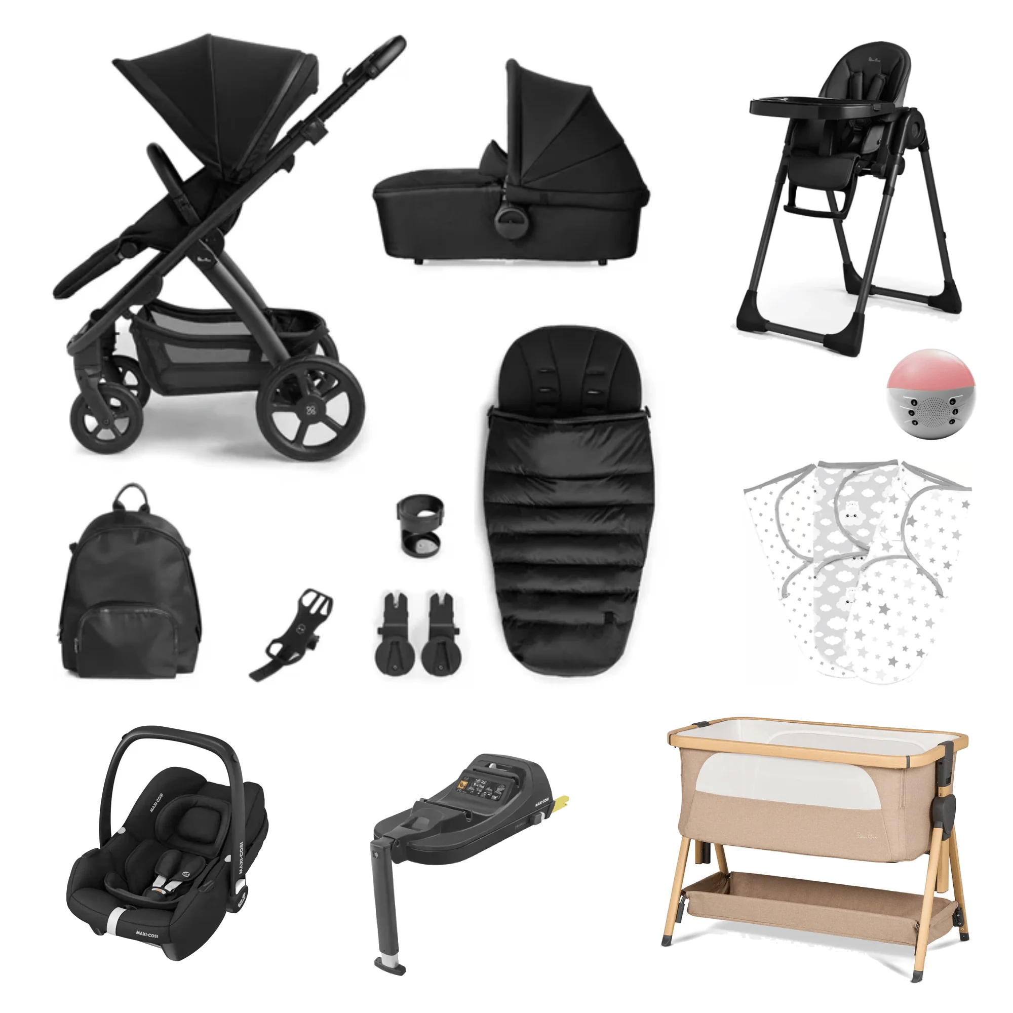 Silver Cross Tide Ultimate (Cabriofix i-Size) Baby Bundle - Space