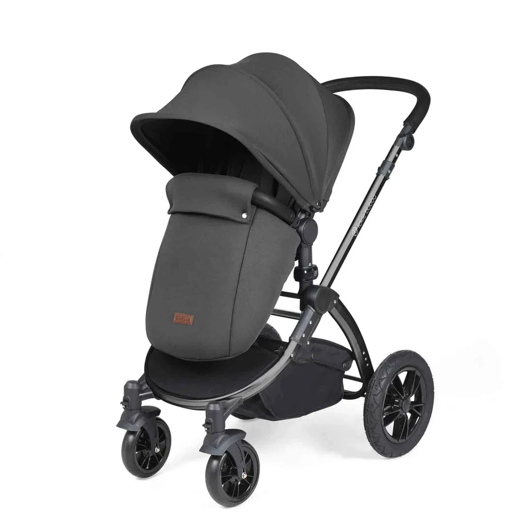 Ickle Bubba Stomp Luxe (Cirrus) Travel System with Bubba & Me - Black / Charcoal Grey / Black - Image 6