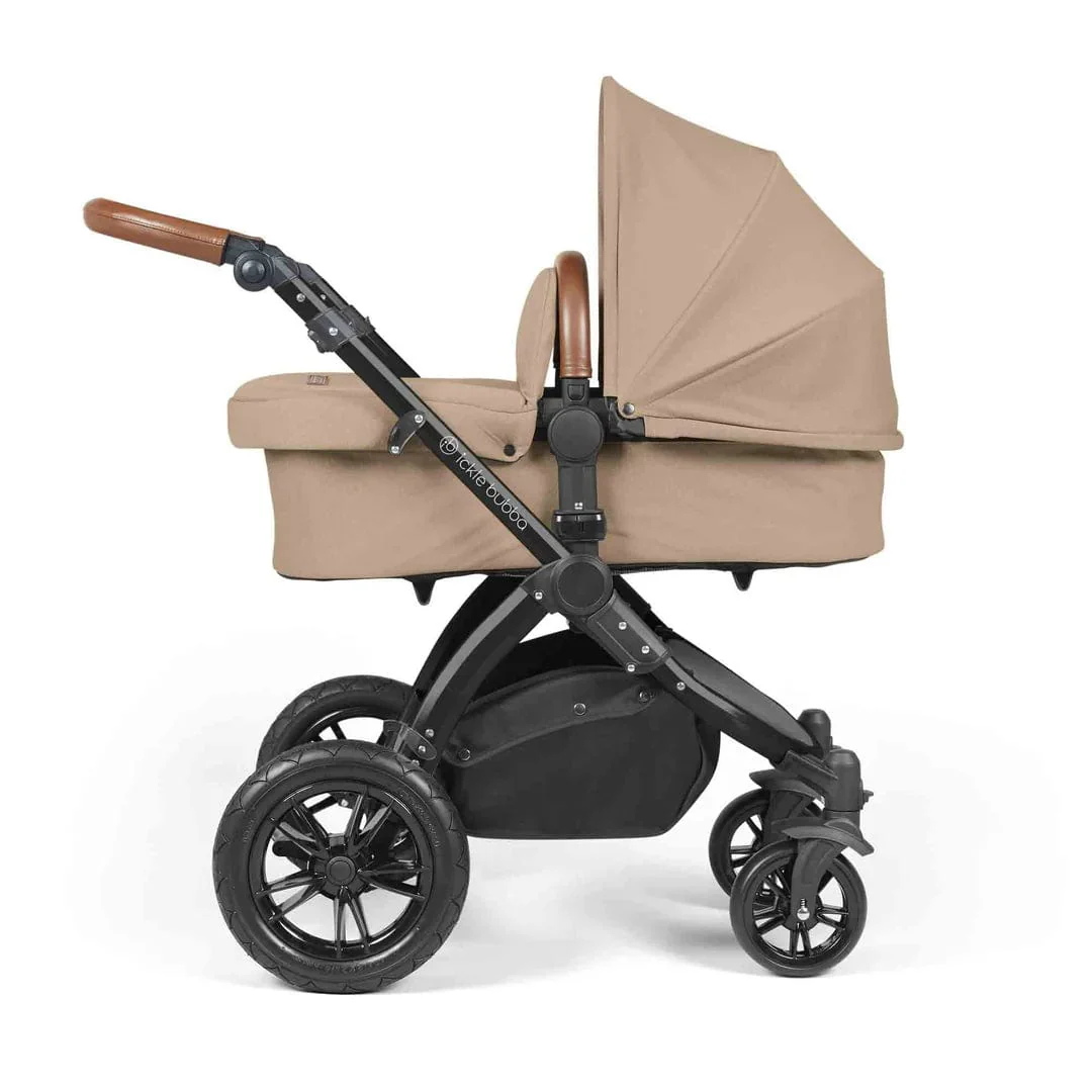 Ickle Bubba Stomp Luxe (Cirrus) Travel System with Bubba & Me - Black / Desert / Tan - Image 3