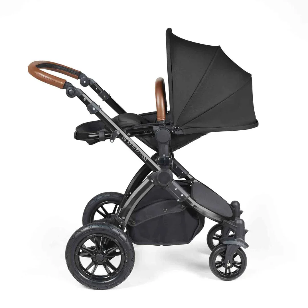 Ickle Bubba Stomp Luxe (Cirrus) Travel System with Bubba & Me - Black / Midnight / Tan - Image 8