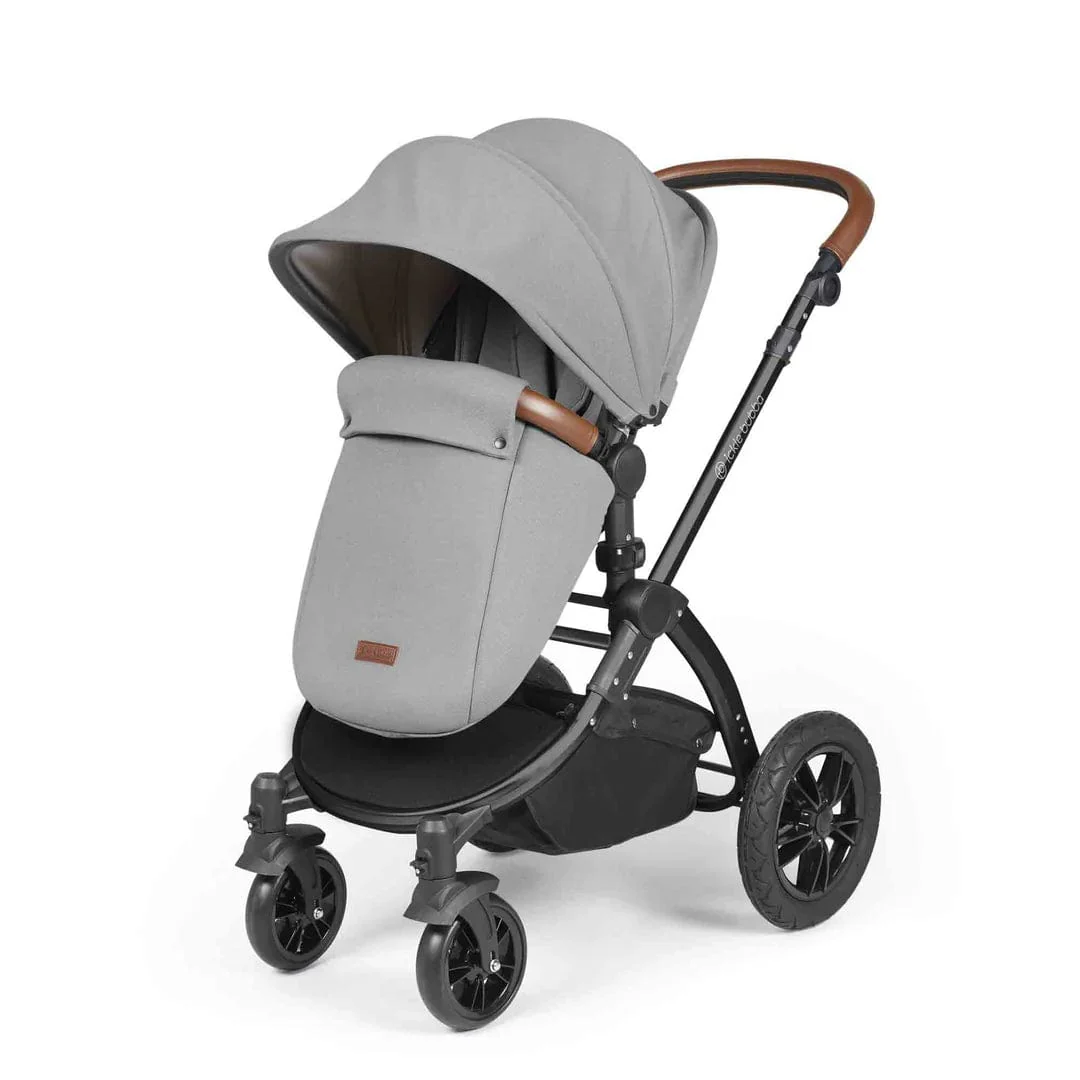 Ickle Bubba Stomp Luxe (Cirrus) Travel System with Bubba & Me - Black / Pearl Grey / Tan - Image 6