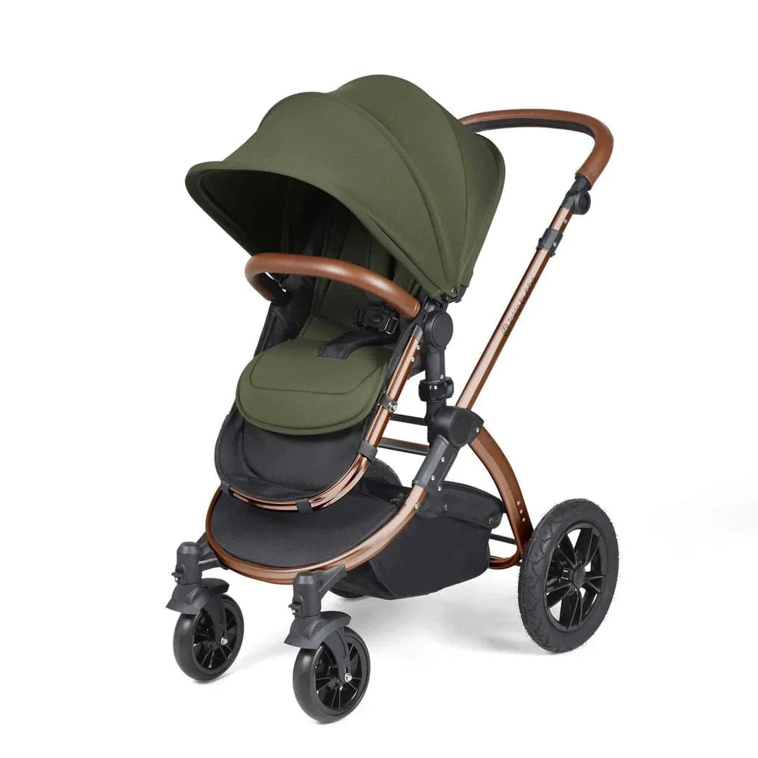 IcIckle Bubba Stomp Luxe 12 Piece Travel System with i-Size Cirrus Car Seat & ISOFIX Base - Bronze / Woodland / Tan - Image 5
