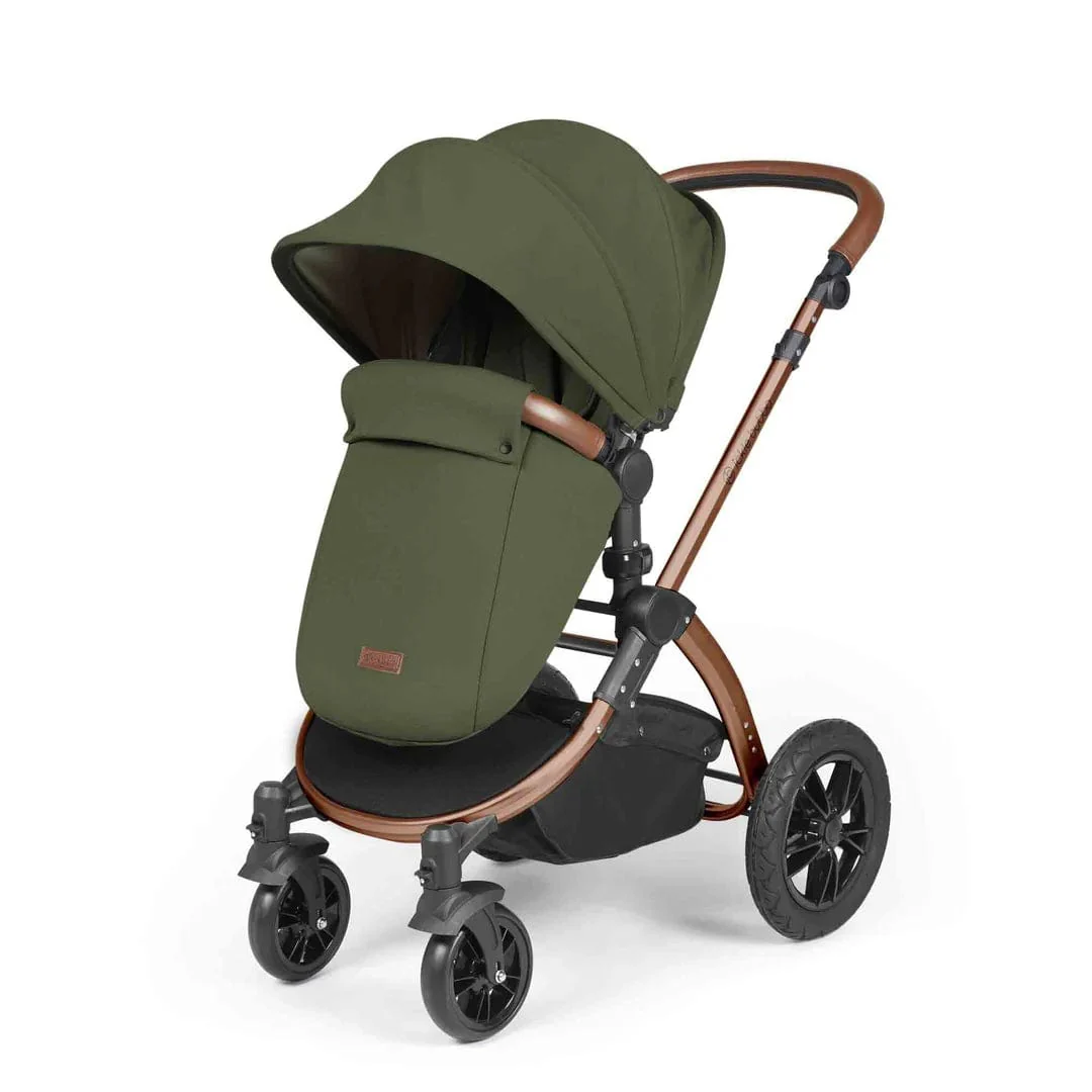 IcIckle Bubba Stomp Luxe 12 Piece Travel System with i-Size Cirrus Car Seat & ISOFIX Base - Bronze / Woodland / Tan - Image 6