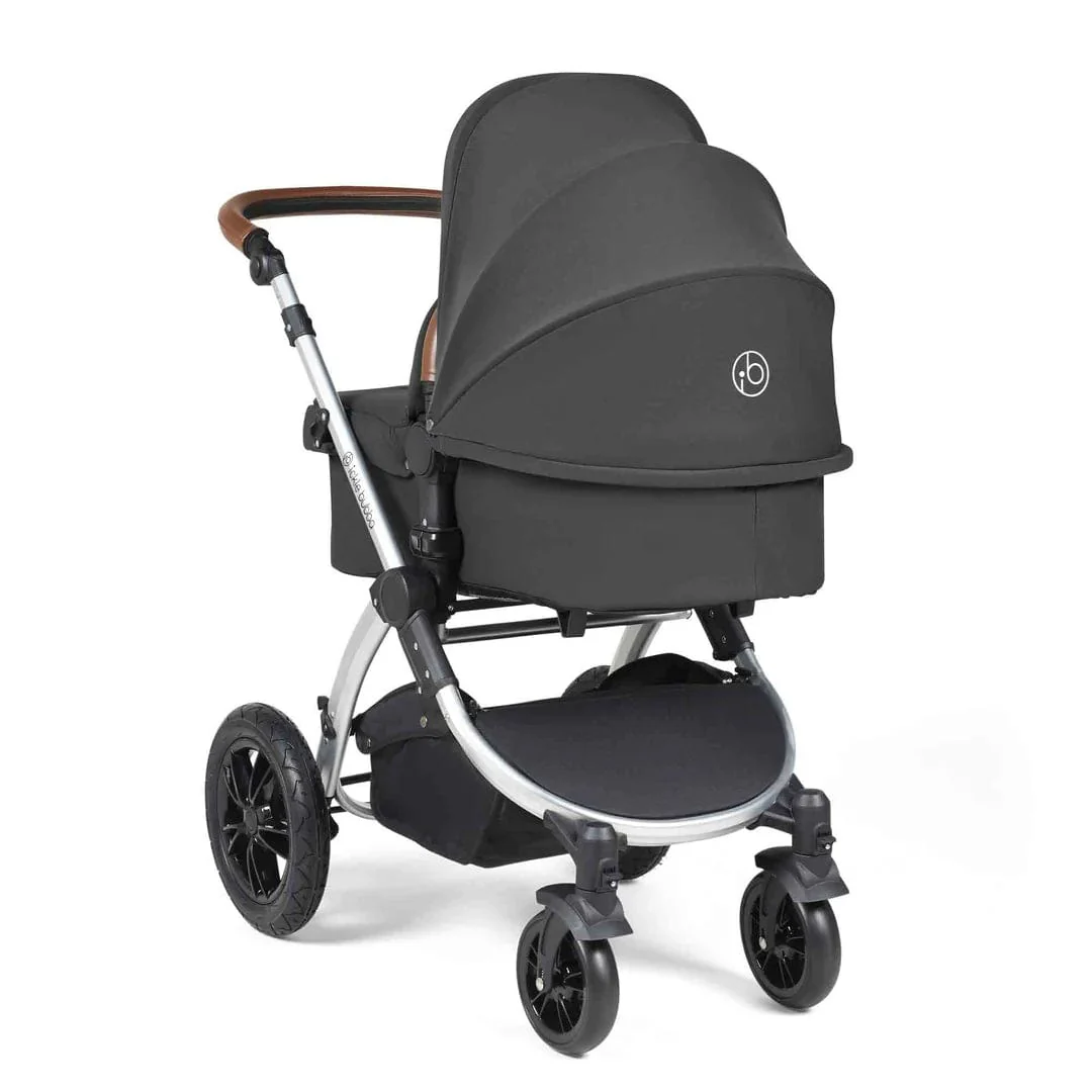 Ickle Bubba Stomp Luxe (Cirrus) Travel System with Bubba & Me - Silver / Charcoal Grey / Tan - Image 4