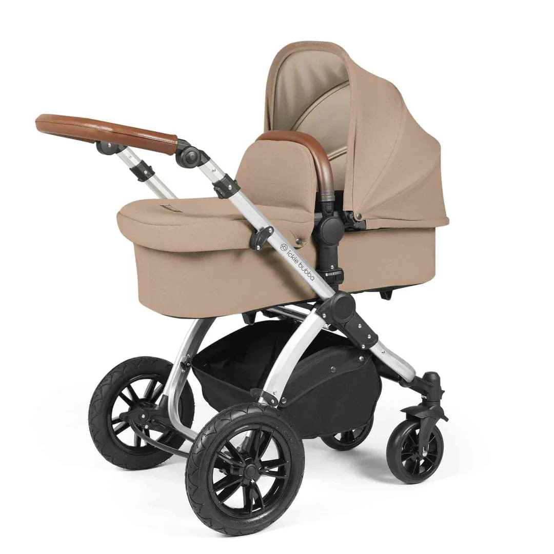Ickle Bubba Stomp Luxe (Cirrus) Travel System with Bubba & Me - Silver / Desert / Tan - Image 2