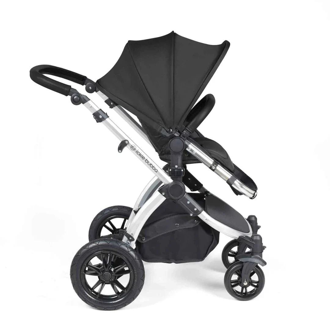 Ickle Bubba Stomp Luxe (Cirrus) Travel System with Bubba & Me - Silver / Midnight / Black - Image 7