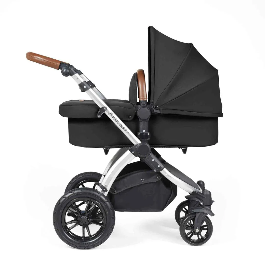 Ickle Bubba Stomp Luxe (Cirrus) Travel System with Bubba & Me - Silver / Midnight / Tan - Image 3
