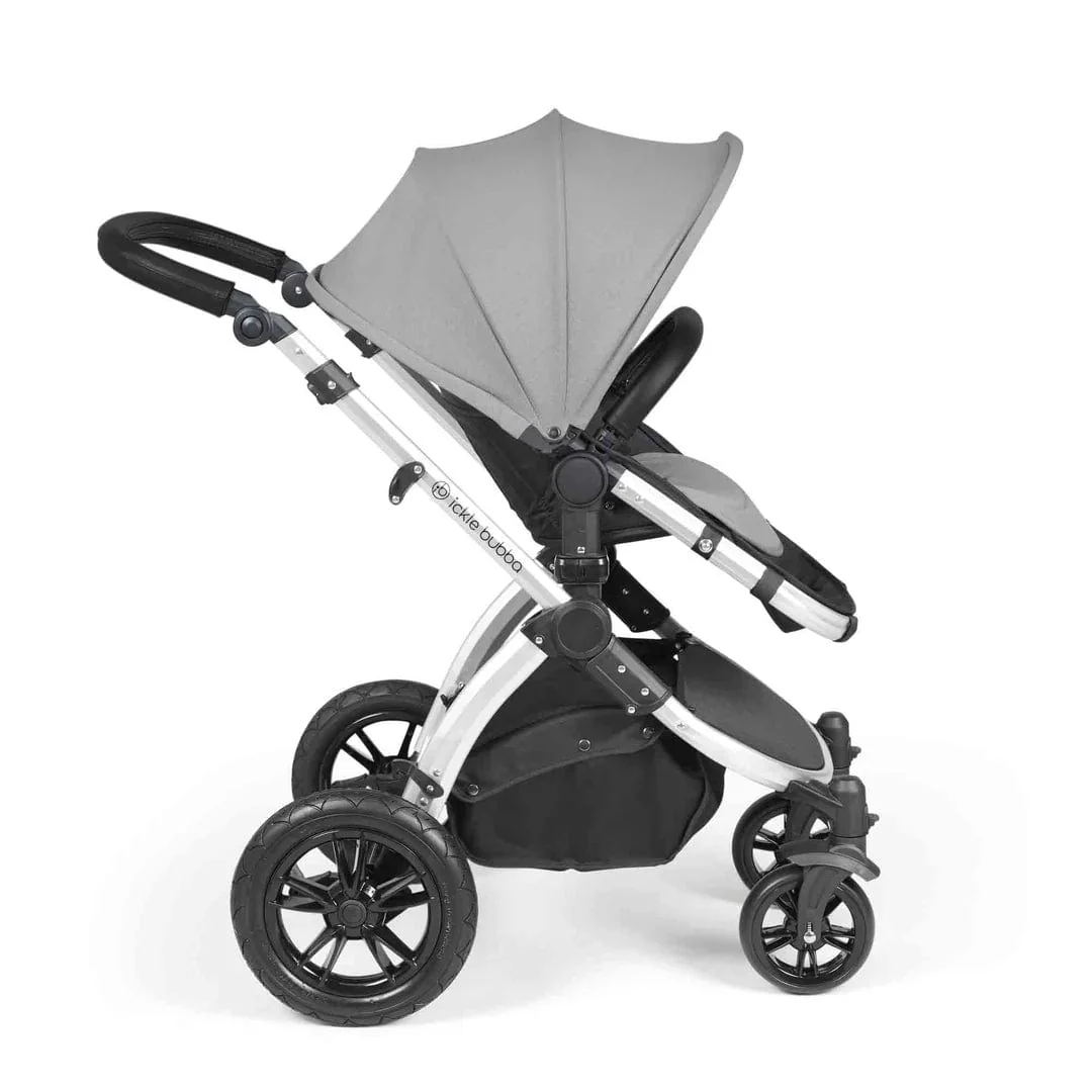 Ickle Bubba Stomp Luxe (Cirrus) Travel System with Bubba & Me - Silver / Pearl Grey / Black - Image 7