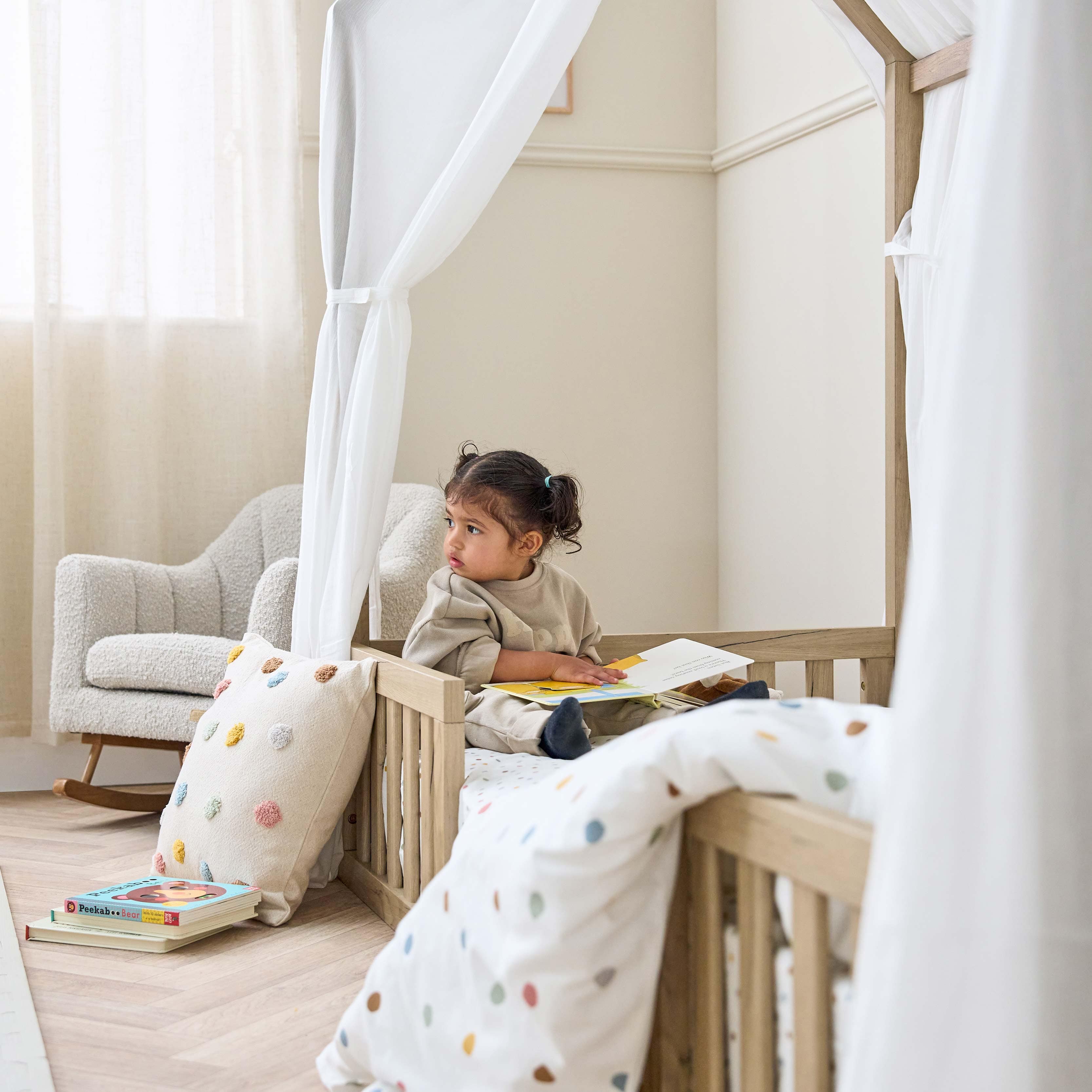 Tutti Bambini Casa Grande Montessori Toddler Floor Bed (90 x 200cm) - Harvest Oak - Image 11