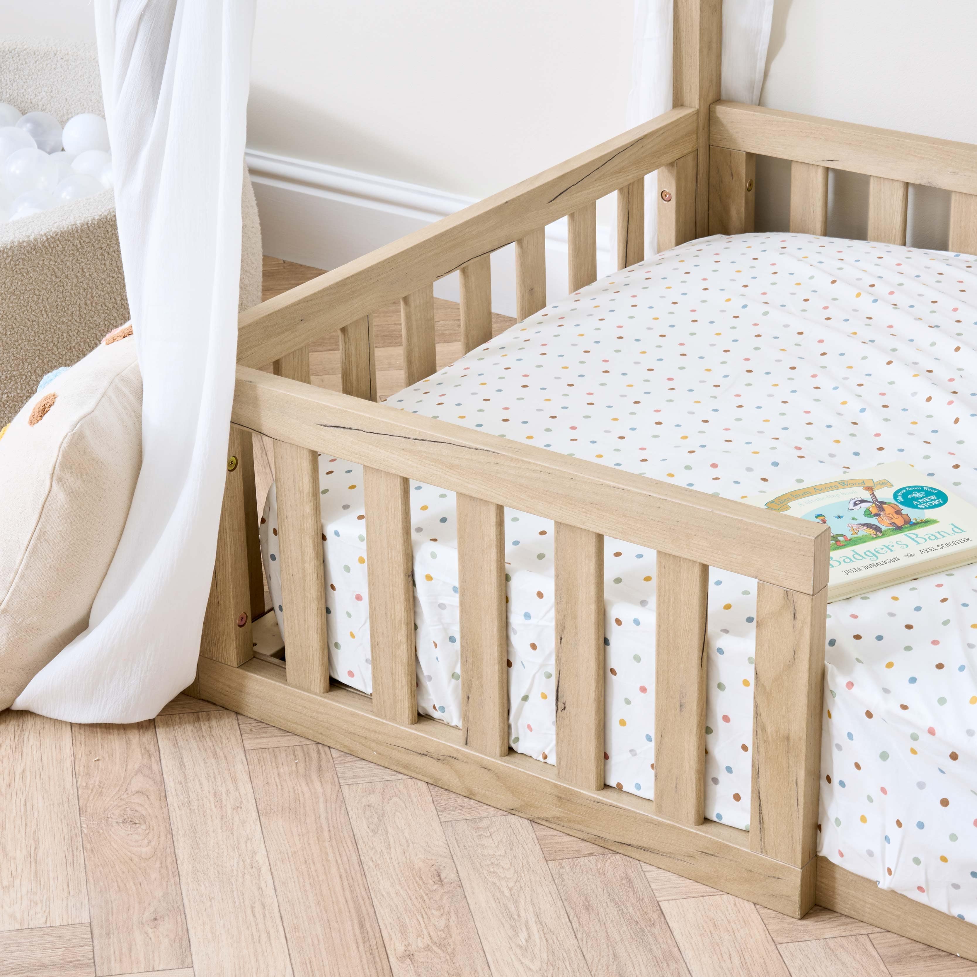 Tutti Bambini Casa Grande Montessori Toddler Floor Bed (90 x 200cm) - Harvest Oak - Image 12
