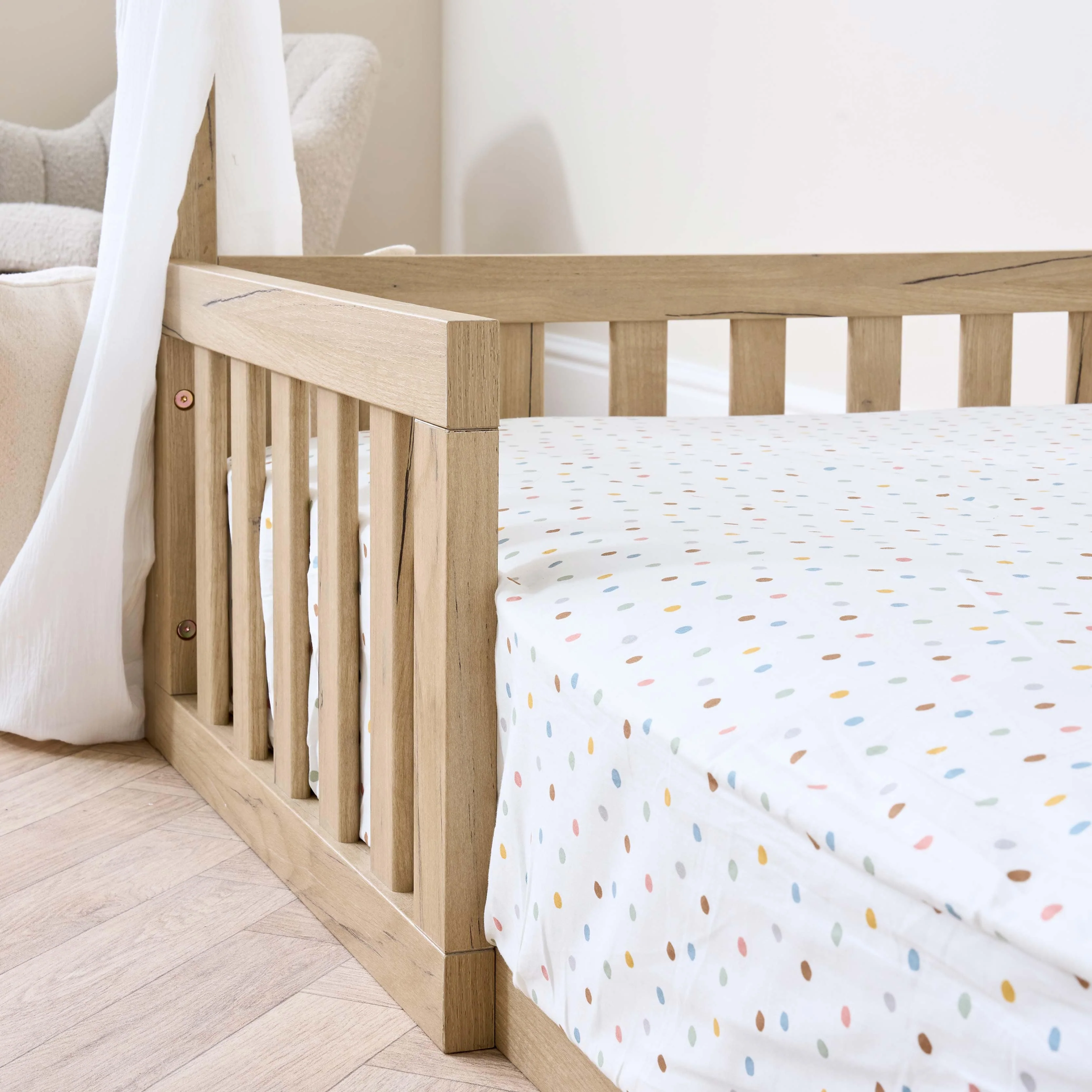 Tutti Bambini Casa Grande Montessori Toddler Floor Bed (90 x 200cm) - Harvest Oak - Image 14