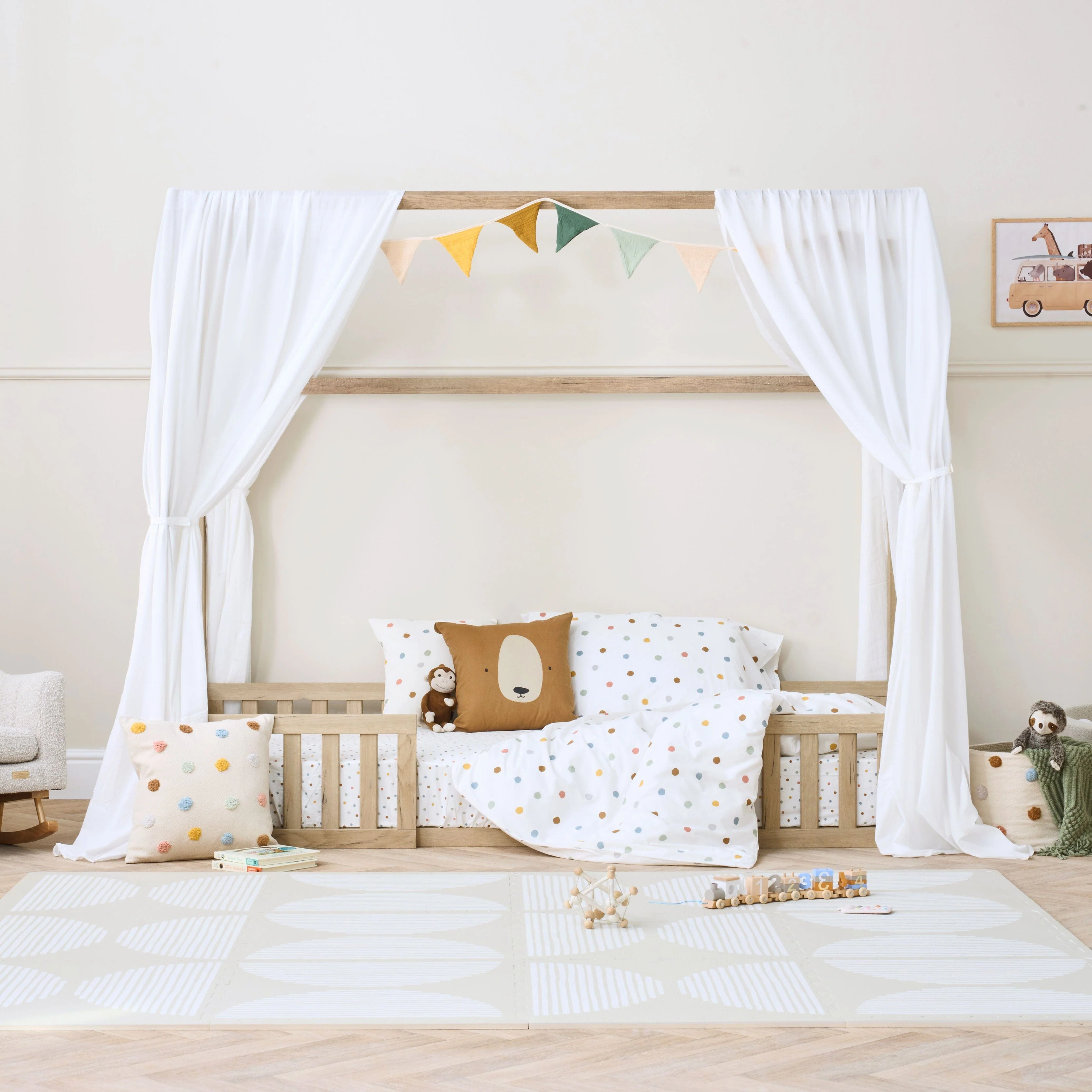 Tutti Bambini Casa Grande Montessori Toddler Floor Bed (90 x 200cm) - Harvest Oak - Image 17
