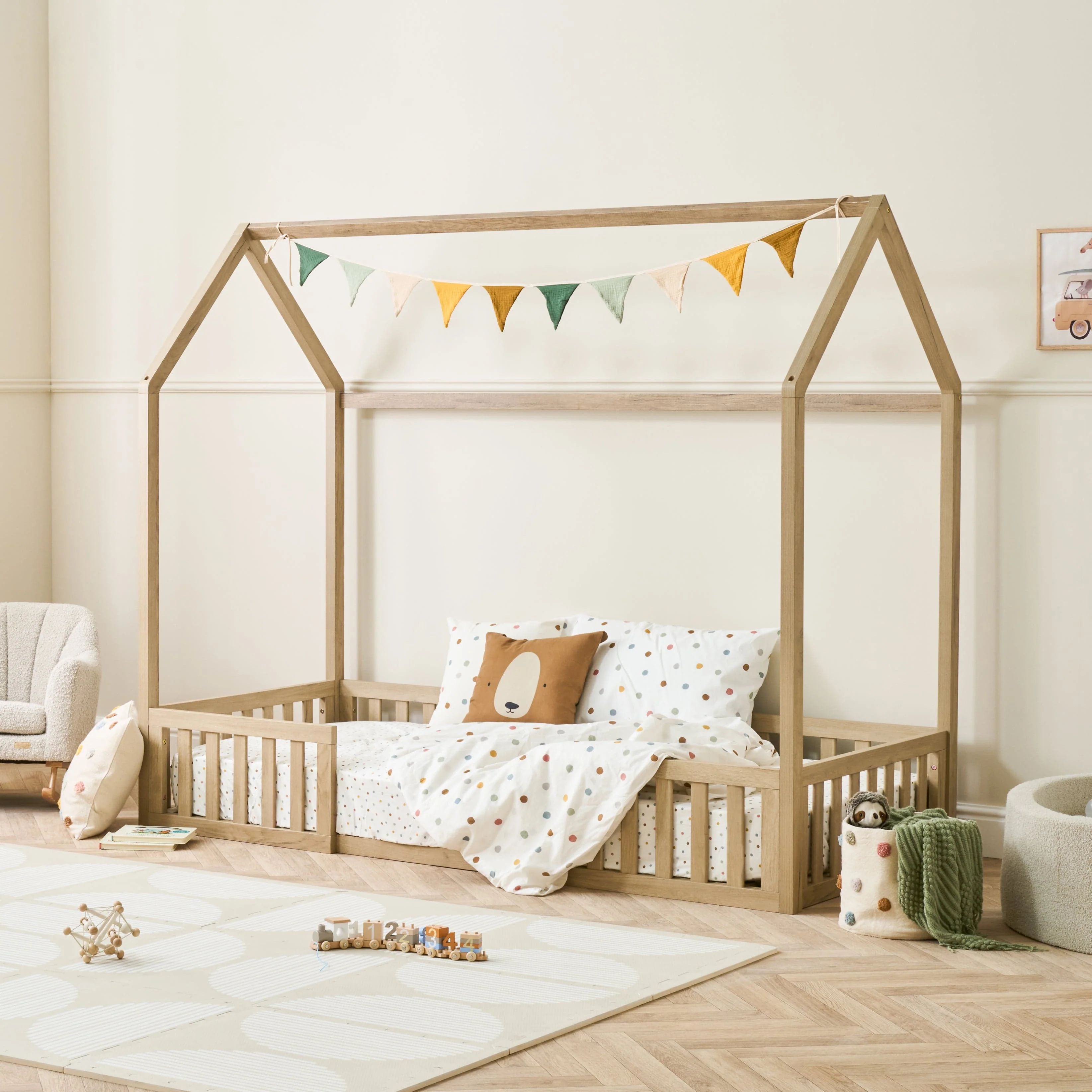 Tutti Bambini Casa Grande Montessori Toddler Floor Bed (90 x 200cm) - Harvest Oak - Image 19