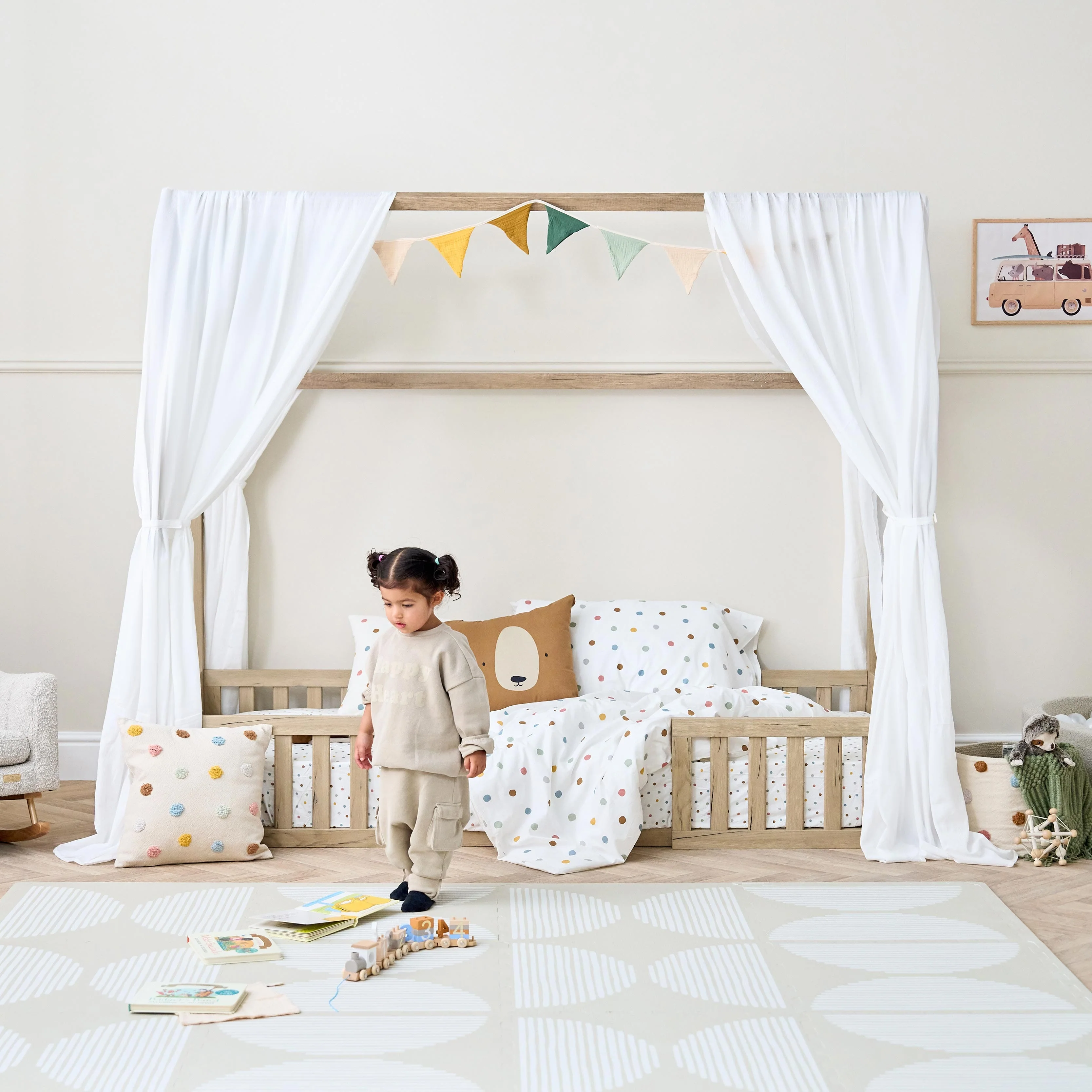 Tutti Bambini Casa Grande Montessori Toddler Floor Bed (90 x 200cm) - Harvest Oak - Image 22