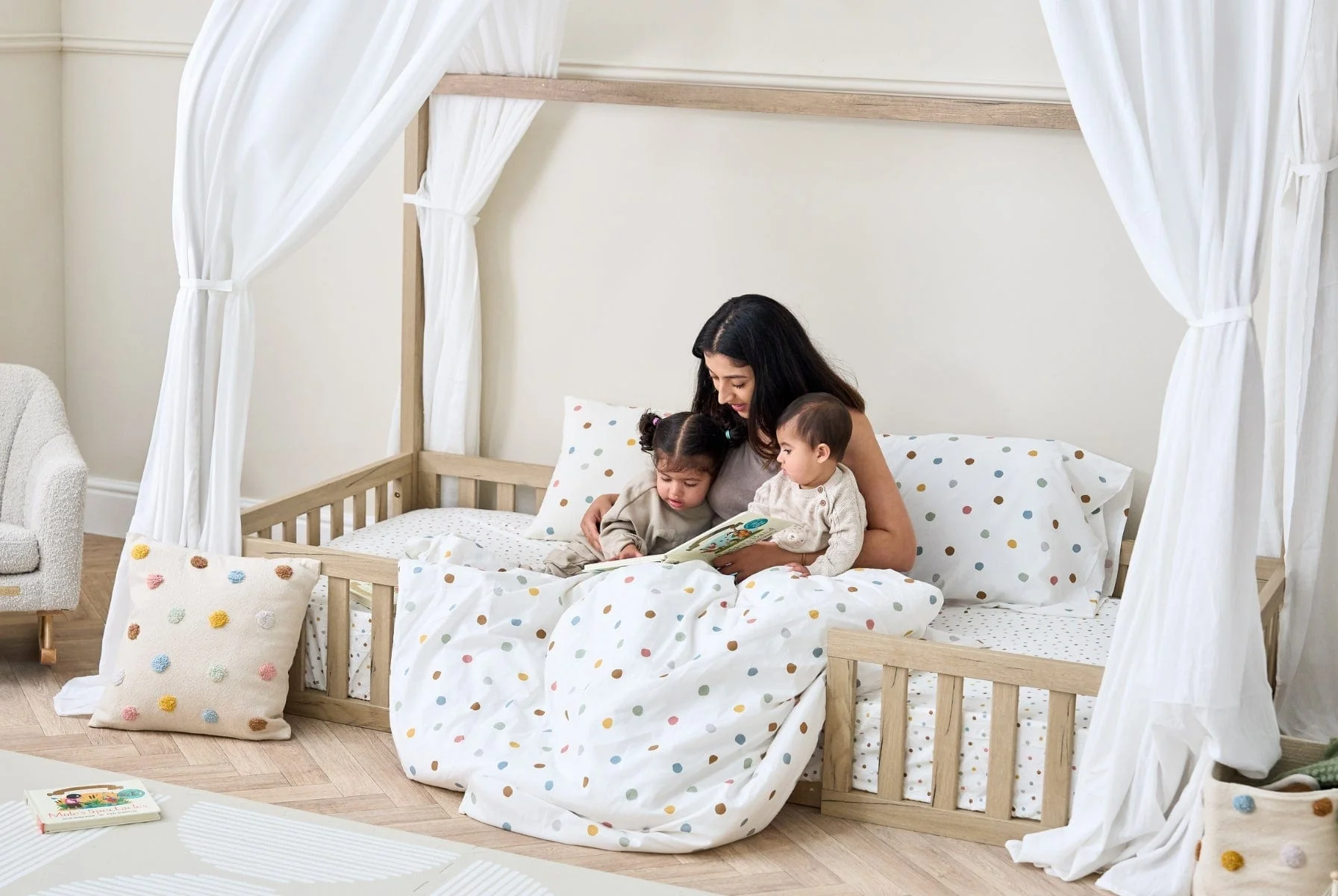 Tutti Bambini Casa Grande Montessori Toddler Floor Bed (90 x 200cm) - Harvest Oak - Image 6