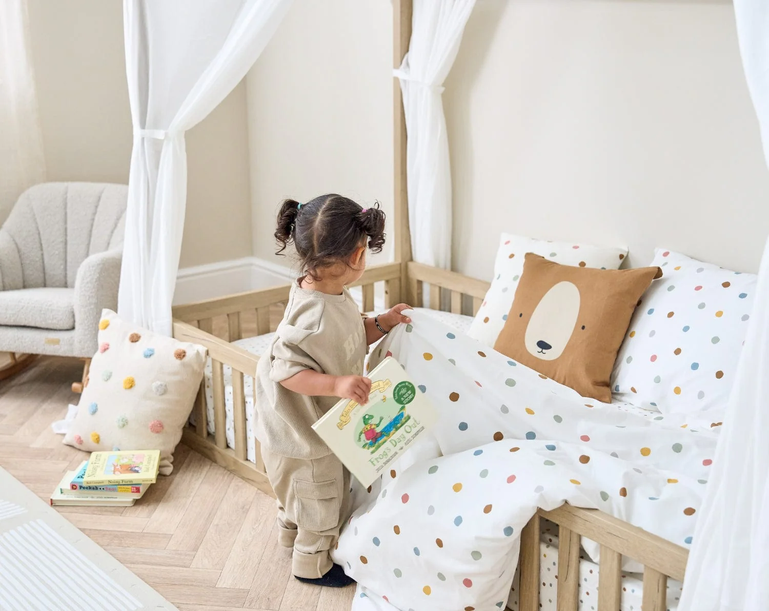 Tutti Bambini Casa Grande Montessori Toddler Floor Bed (90 x 200cm) - Harvest Oak - Image 7