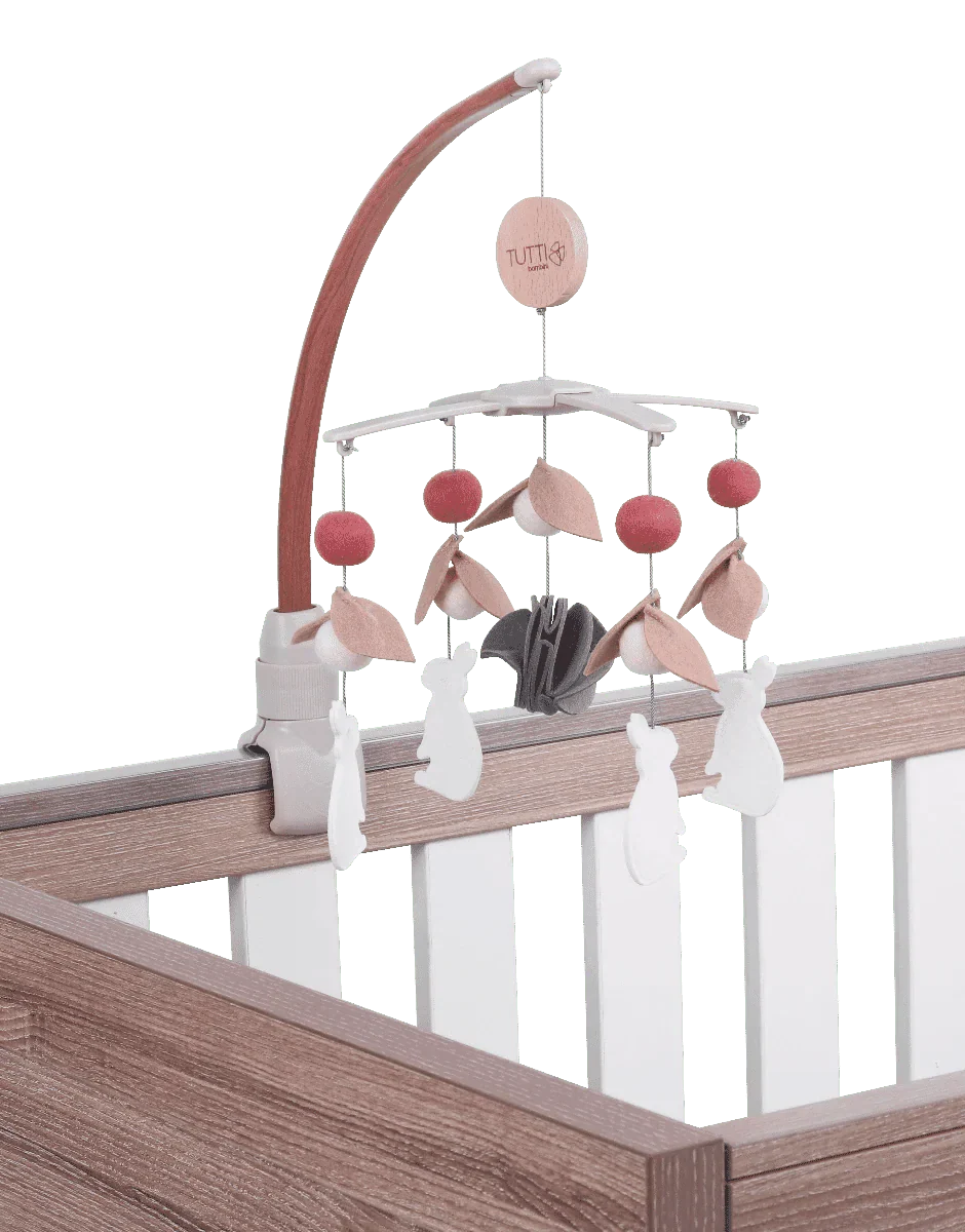 Tutti Bambini CoZee 2 in 1 Crib/Cot Mobile - Scandinavian Walnut/Cocoon - Image 7