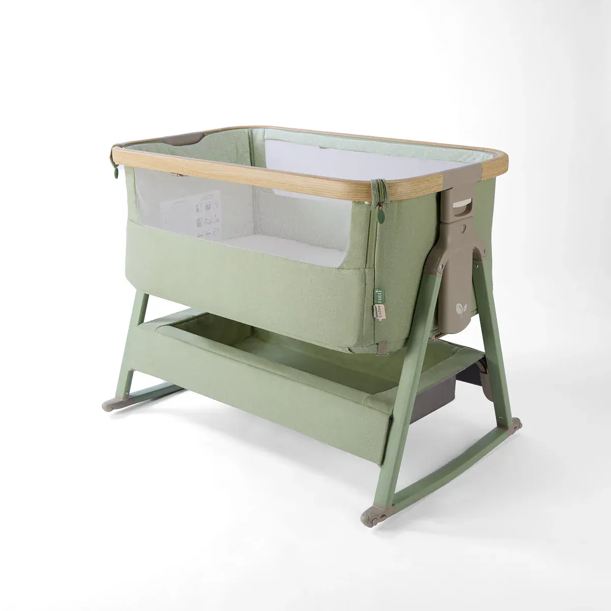 Tutti Bambini CoZee Air 2 Bedside Crib - Drifted Oak / Eucalyptus - Image 11