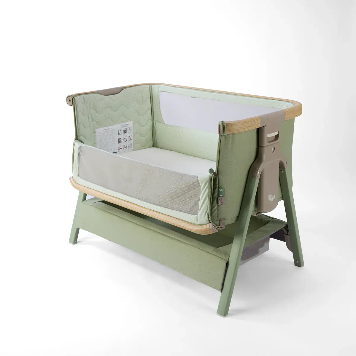 Tutti Bambini CoZee Air 2 Bedside Crib - Drifted Oak / Eucalyptus - Image 12