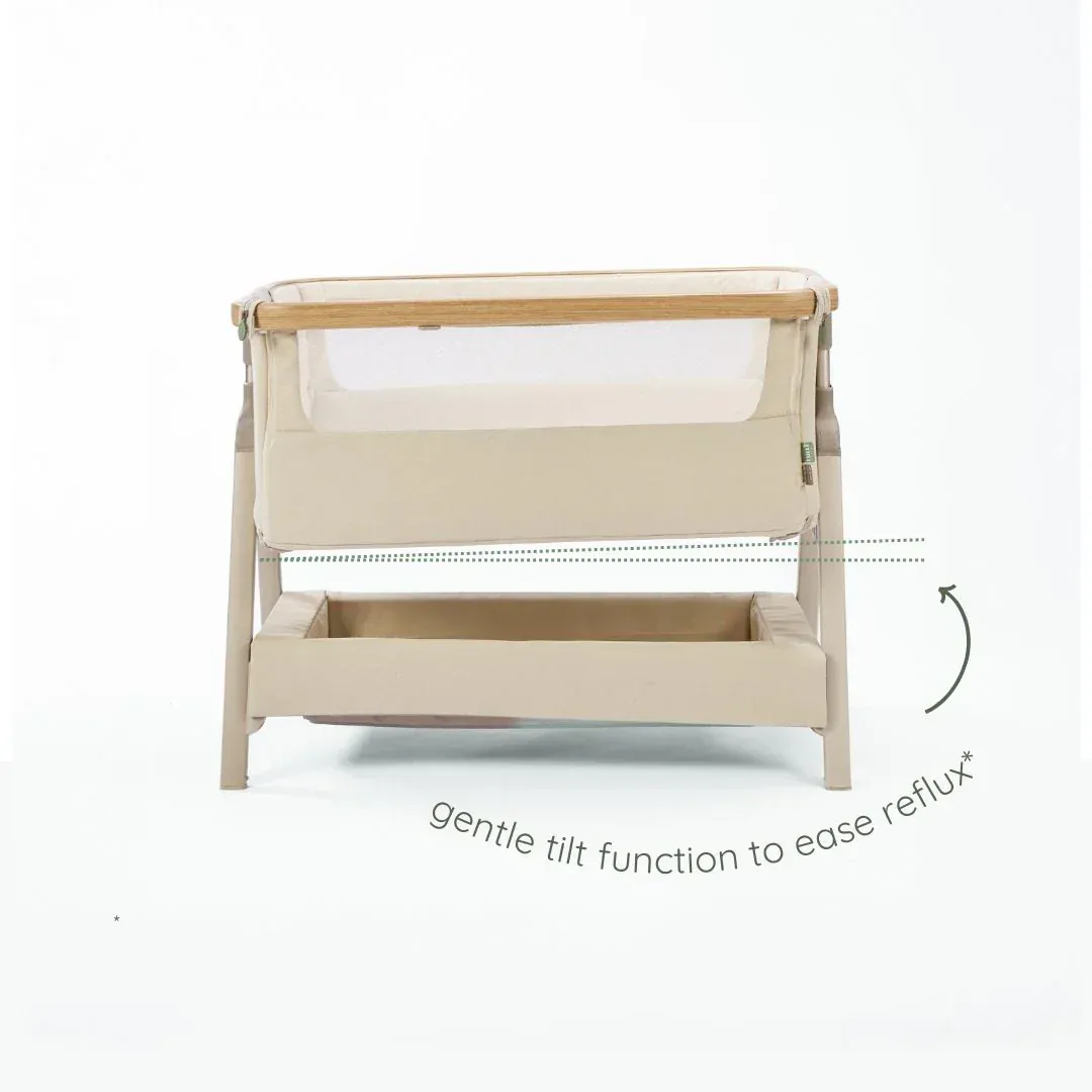 Tutti Bambini CoZee Air 2 Bedside Crib - Toasted Oak / Sand - Image 12