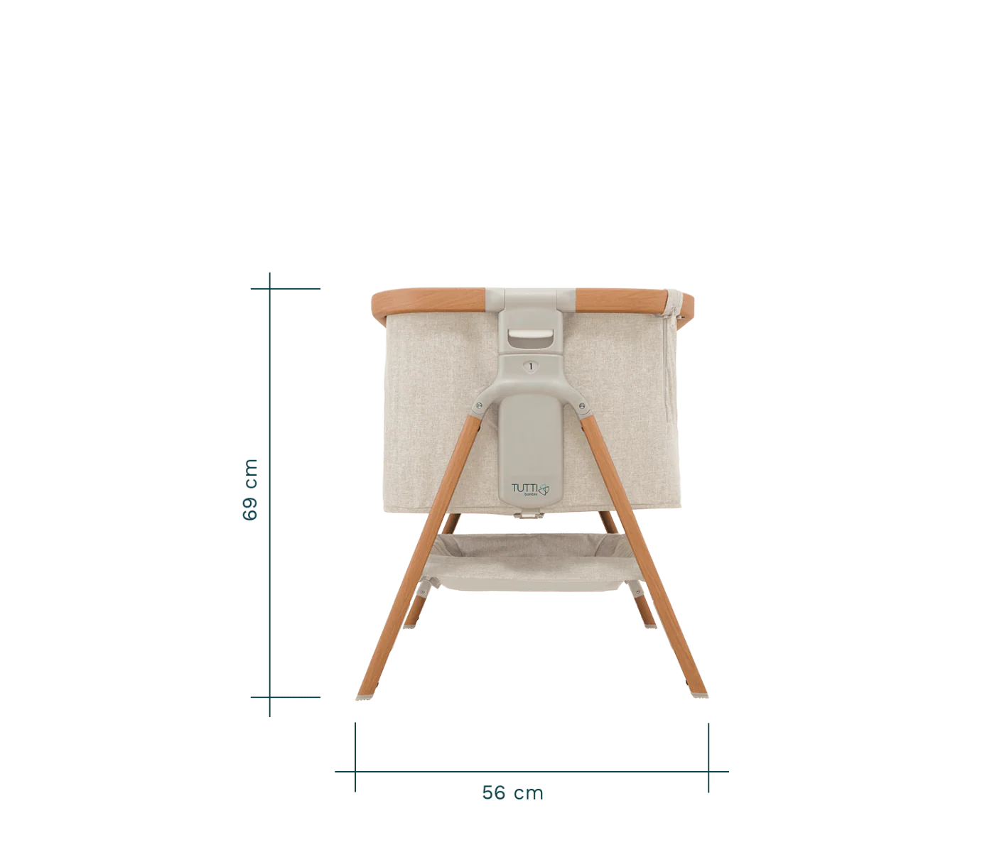 Tutti Bambini Cozee Bedside Crib - Scandinavian Walnut/Ecru - Image 4