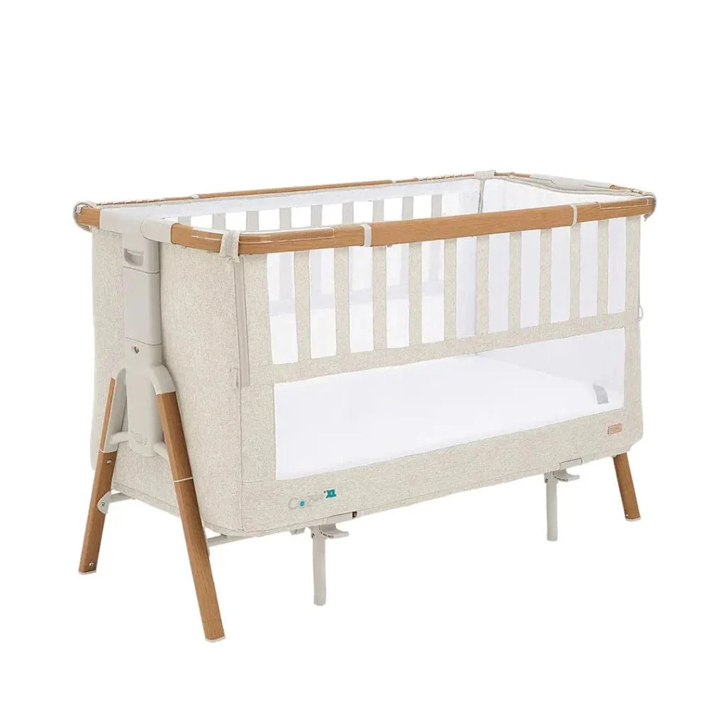 Tutti Bambini Cozee XL Bedside Crib and Cot - Scandinavian Walnut/Ecru - Image 3