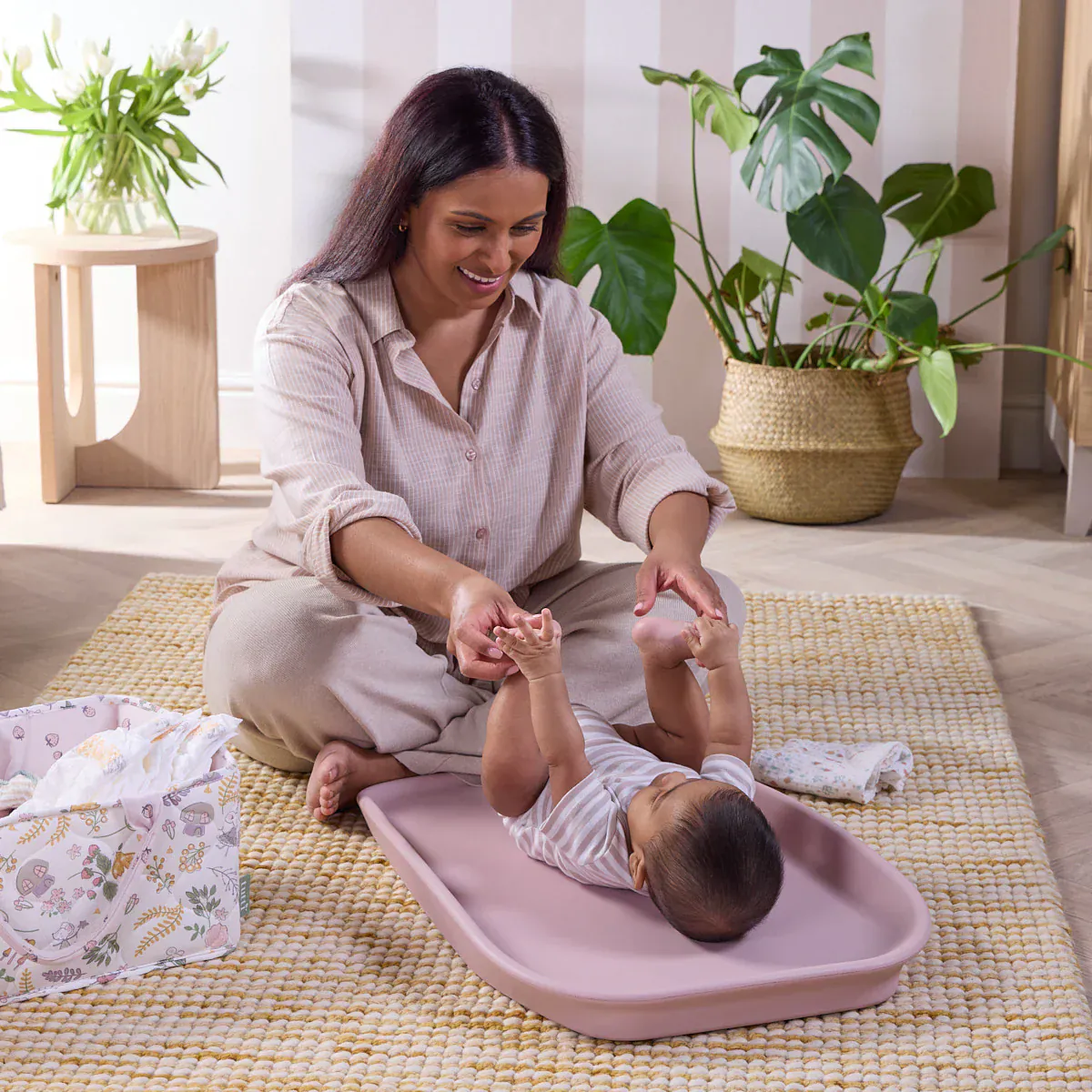 Tutti Bambini Cushi Mini Changing Mat - Petal - Image 7