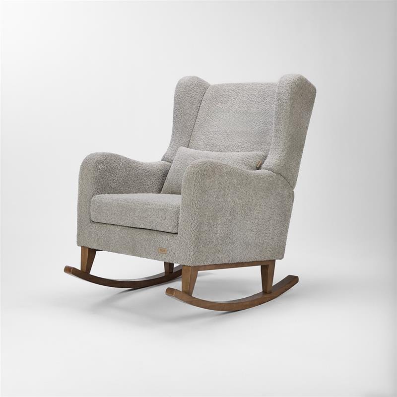 Tutti Bambini Harper Wingback Rocking Chair & Footstool - Cloud Grey - Image 4